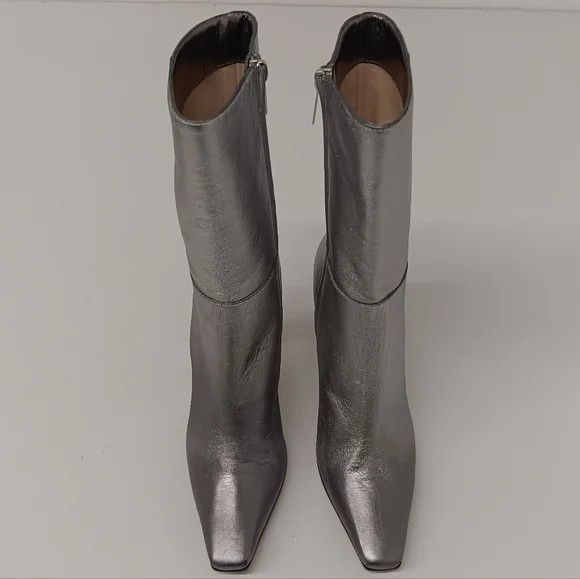 Jimmy Choo Jimmy Choo Merle 100 Metallic Leather Ankle Boots - EU36/US6 Size US 6 / IT 36 - 4 Thumbnail