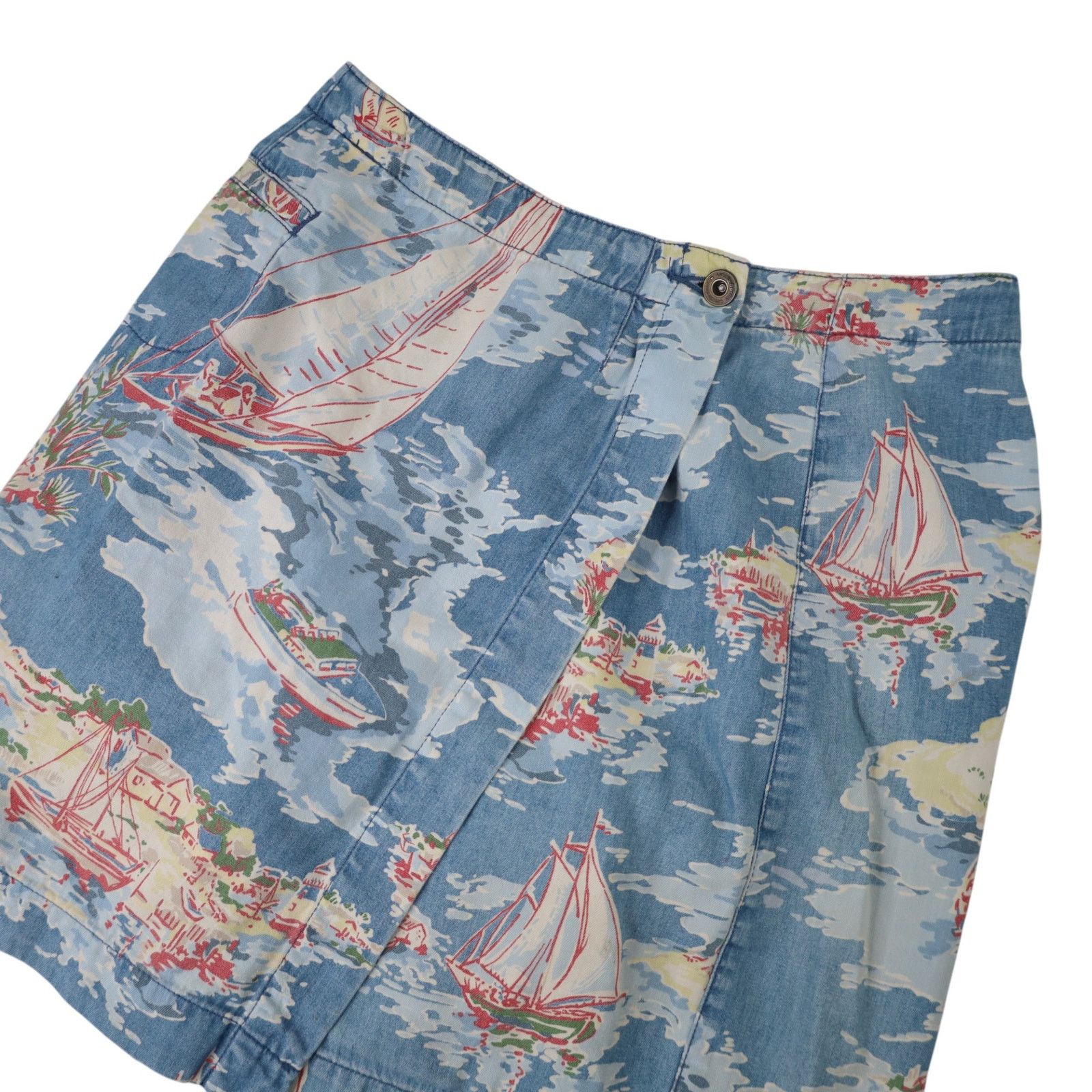 Liz Claiborne × Vintage Vintage Liz Claiborne Tropical Sailing Print Skort Size 28" / US 6 / IT 42 - 2 Thumbnail