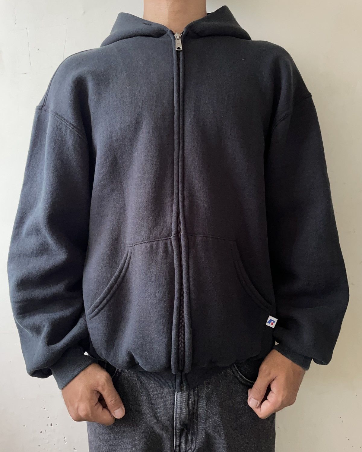 Russell Athletic × Vintage Vintage mid 2000s Seafoam Green Russell Athletic Zip Hoodie Size US M / EU 48-50 / 2 - 4 Thumbnail