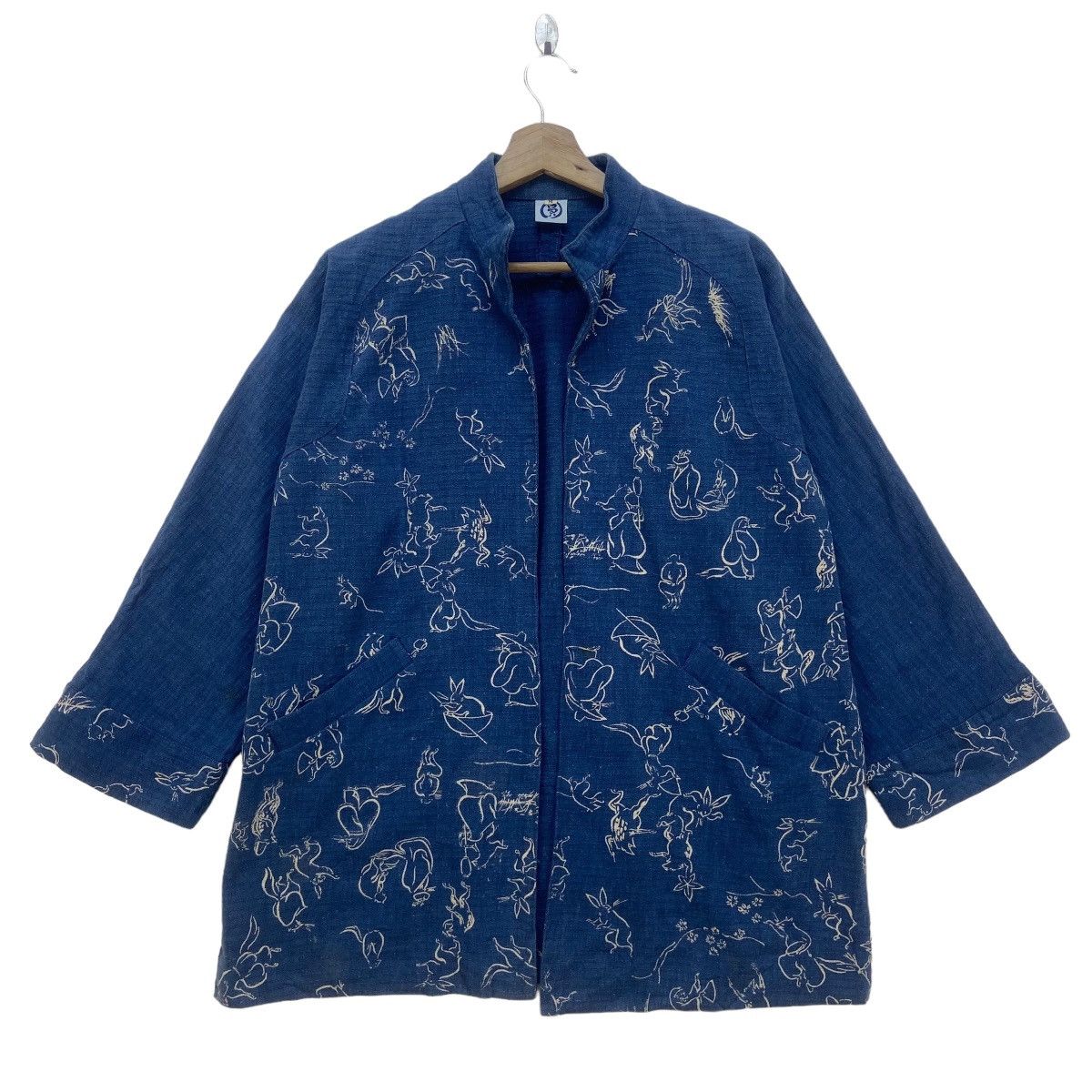 Japanese Brand Japanese Traditional Sashiko Kendo Kurama Print Buttonlesss Size US S / EU 44-46 / 1 - 5 Thumbnail