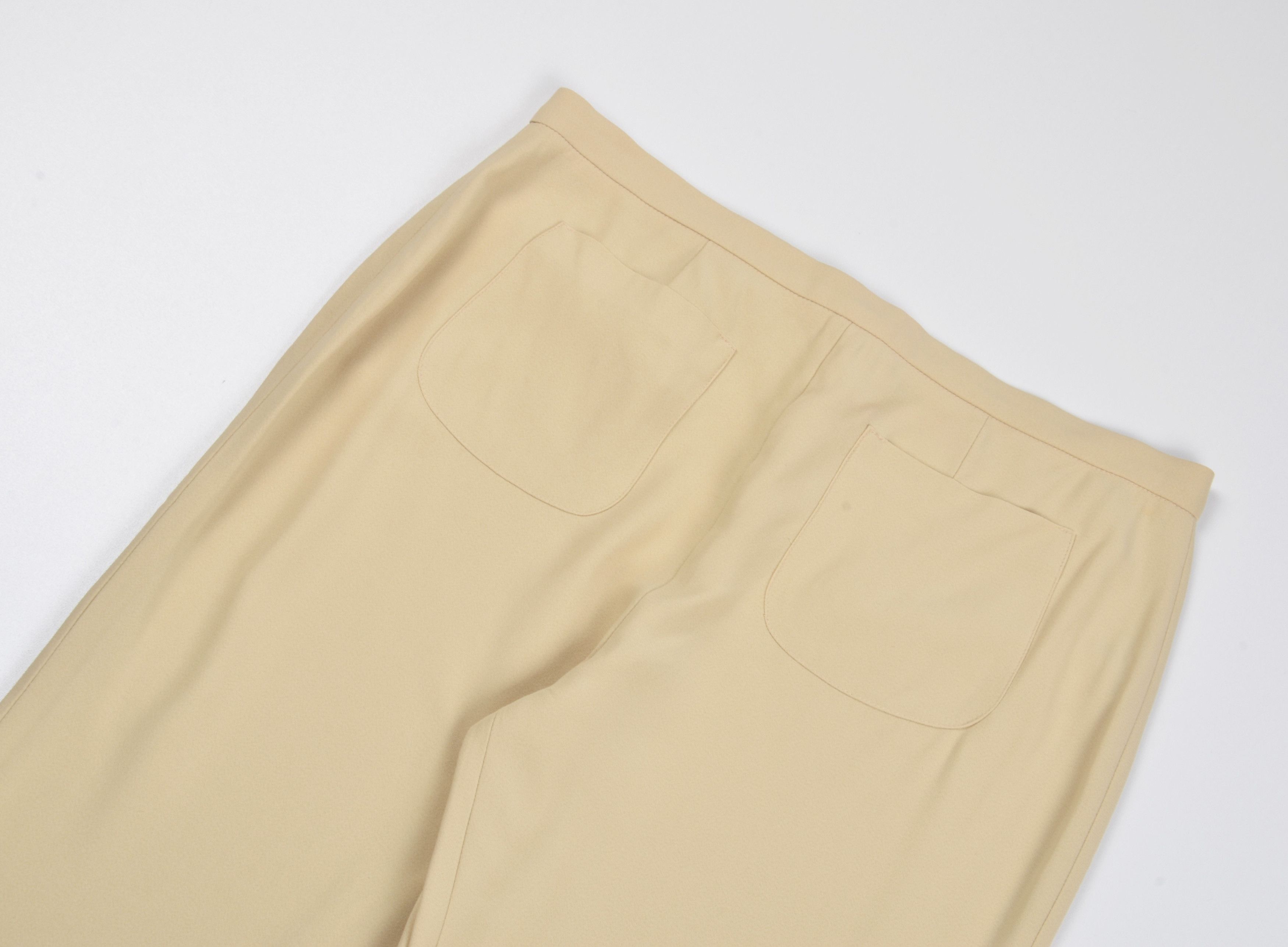 Moschino Vintage Moschino Cheap and Chic 90's Beige Straigh Trousers Size 29" - 6 Thumbnail