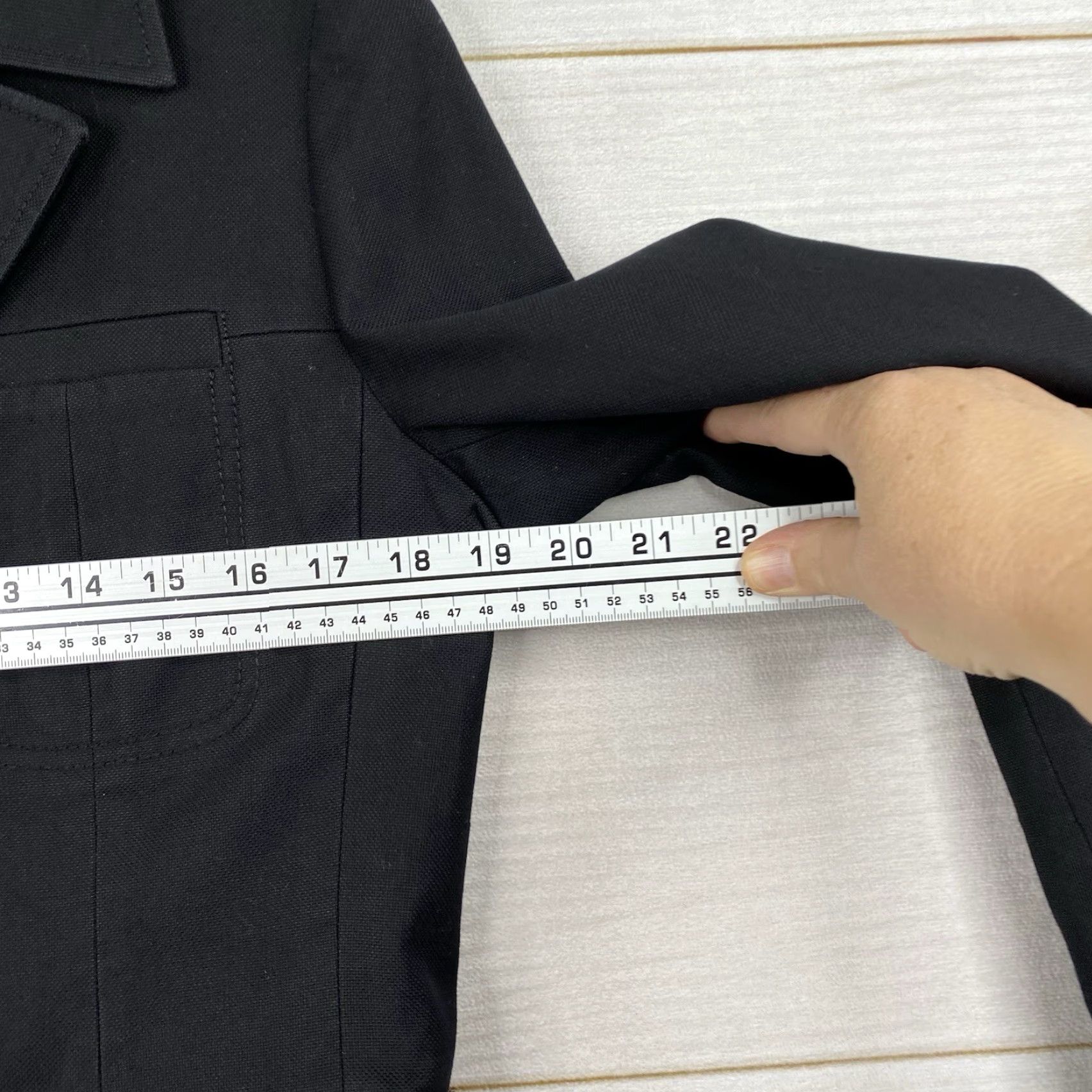 Ann Taylor Ann Taylor Blazer Womens 10 Black Stretch Cotton Lined Two Button Casual Size L / US 10 / IT 46 - 7 Thumbnail