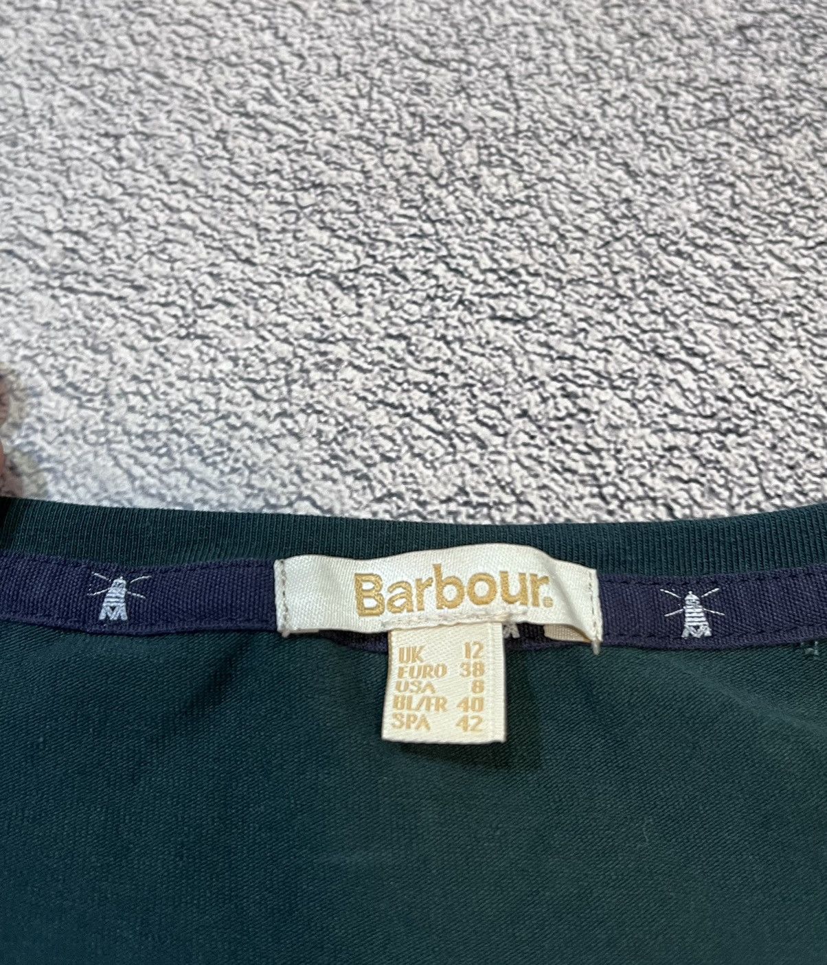 Barbour Barbour Bay Women’s Long Sleeve Top Fish Print Dark Green M Size M / US 6-8 / IT 42-44 - 7 Thumbnail