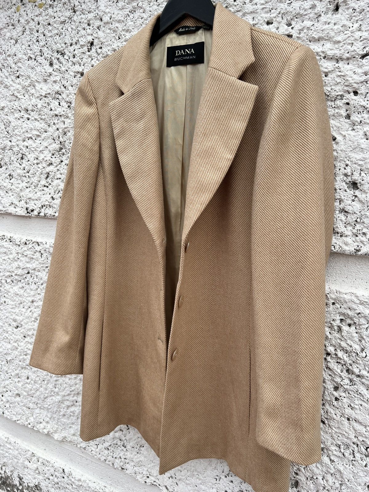 Other Dana Buchman Italian Wool-Silk Coat Beige M/L Size M / US 6-8 / IT 42-44 - 4 Thumbnail