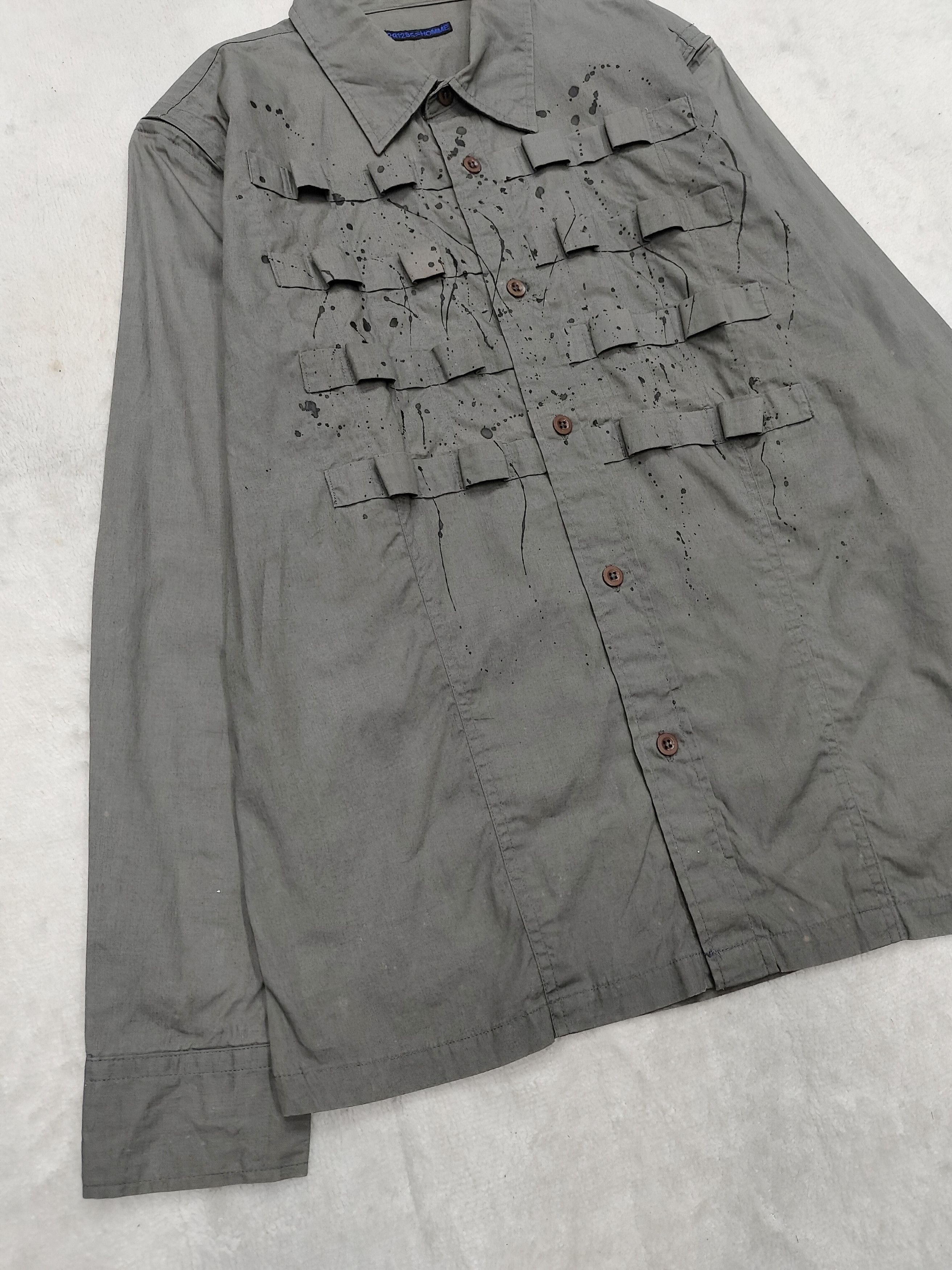 291295=Homme 00s 291295 Homme- Archive Multi Loop Splatter Tactical Shirt Size US M / EU 48-50 / 2 - 4 Thumbnail