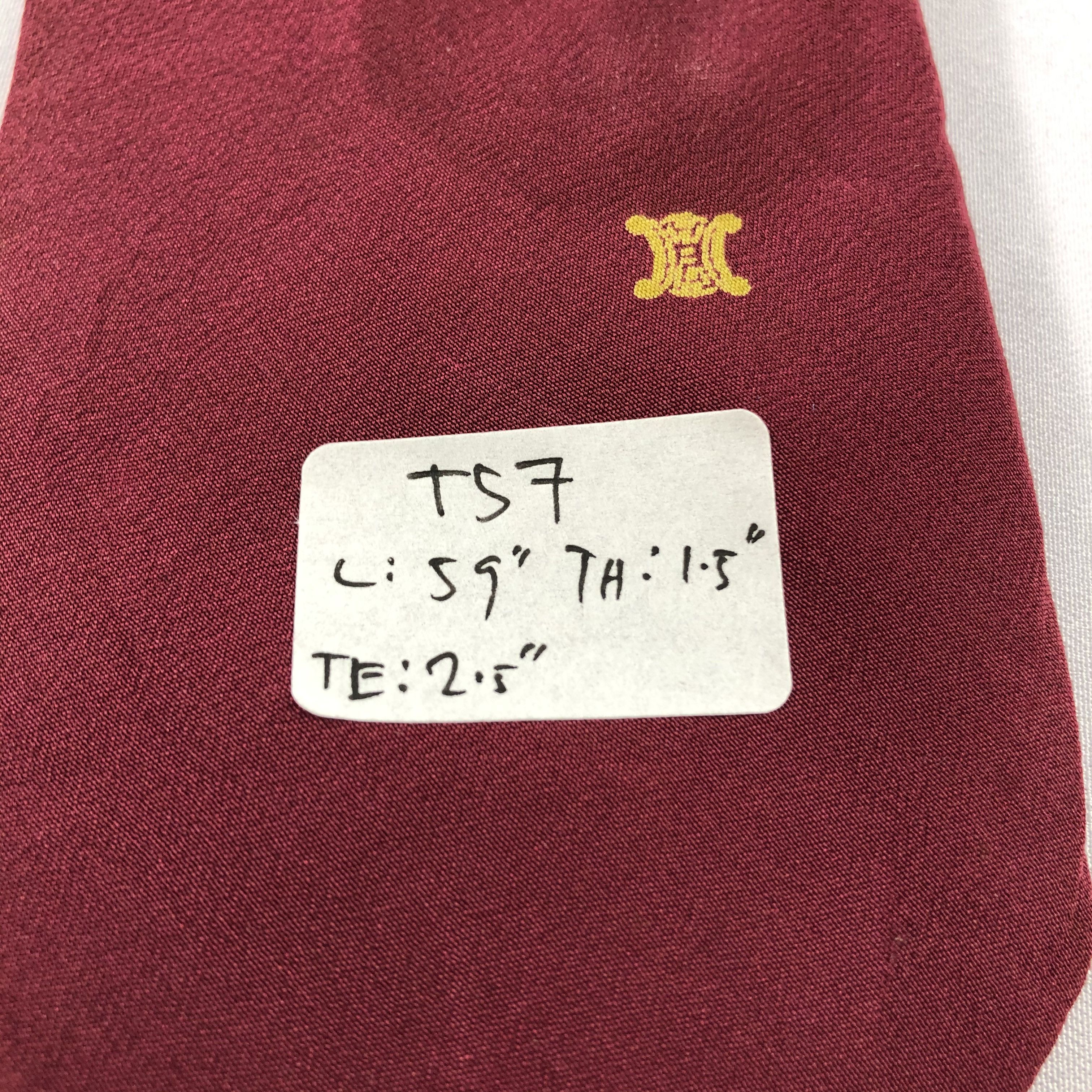 Celine × Vintage Celine Silk Neck Ties T57 Size ONE SIZE - 9 Thumbnail