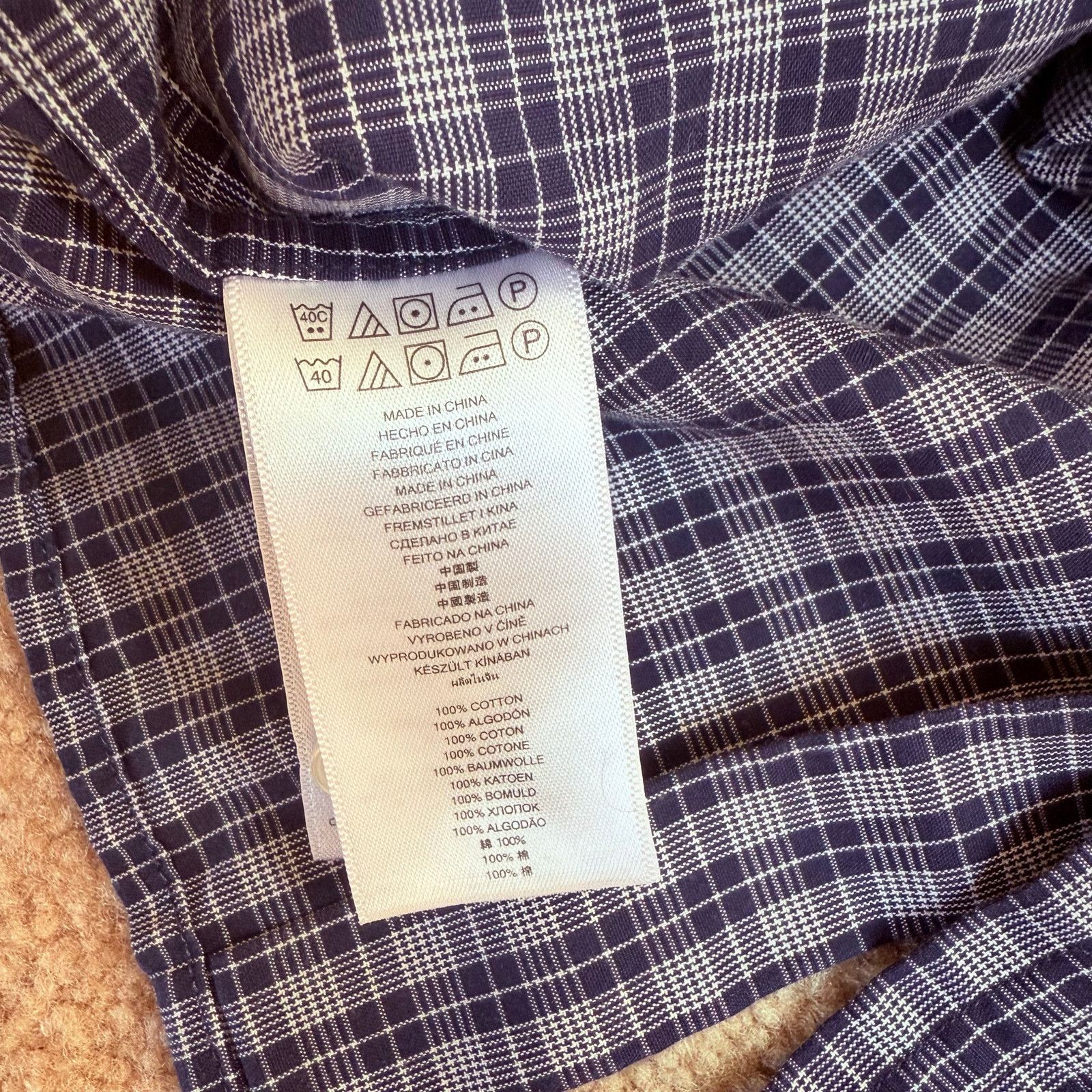 Michael Kors Michael Kors Check Cotton Button-Down Shirt Men’s XS Blue Size US XS / EU 42 / 0 - 4 Thumbnail