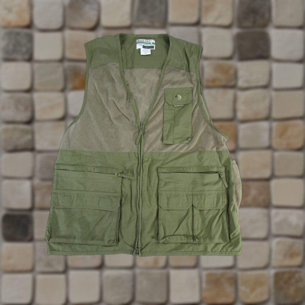 ExOfficio Ex Fficio Buzz Off Vest Mens Large Green Olive Insect Reppelant Shield Size US L / EU 52-54 / 3 - 1 Thumbnail