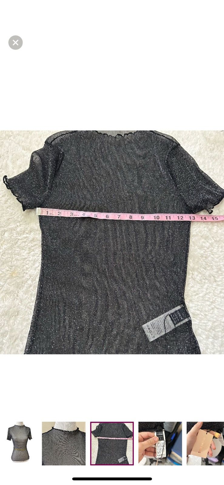 Shein Shein bae medium glitter mesh sheer lettuce trim top Size M / US 6-8 / IT 42-44 - 5 Thumbnail