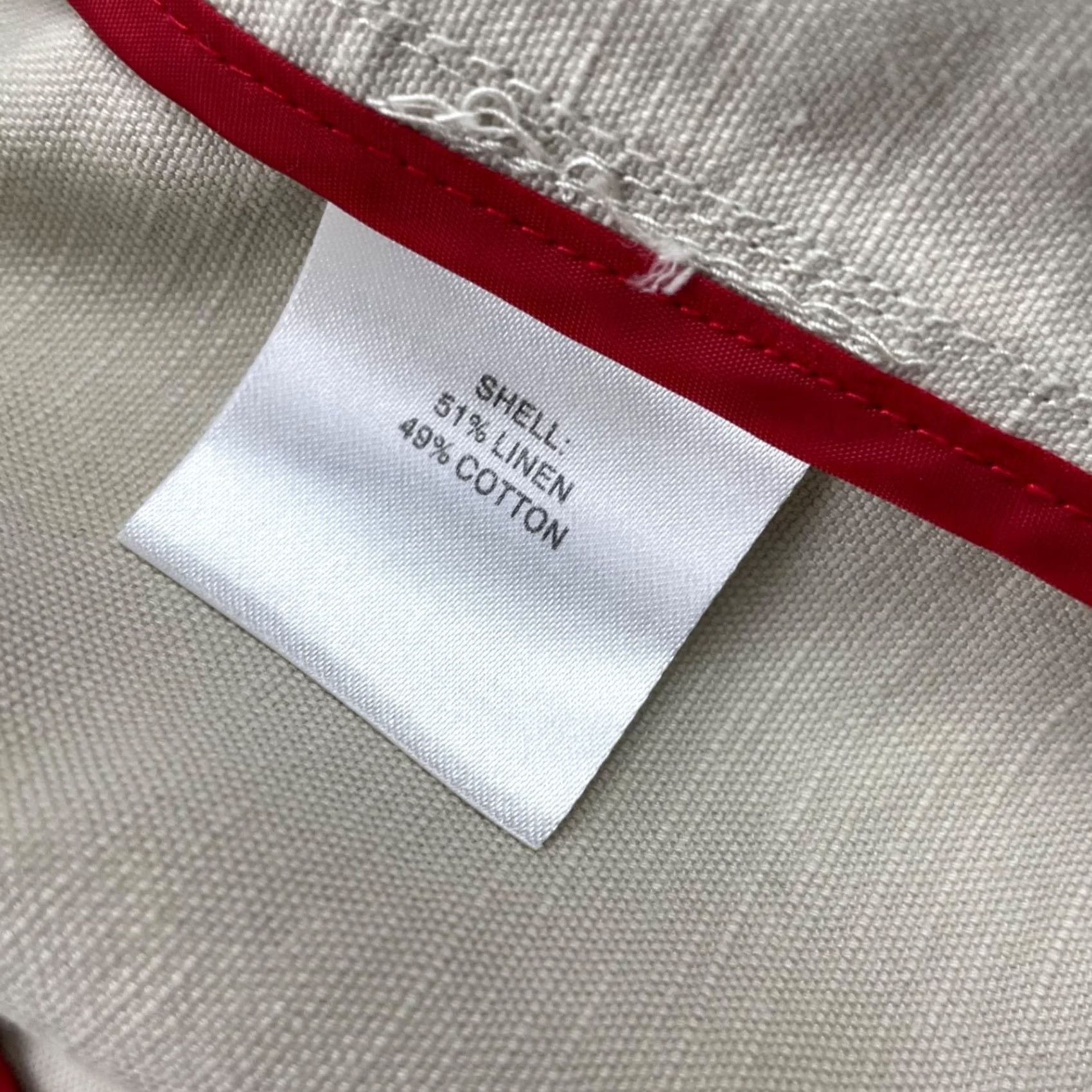 Cremieux Cremieux Blazer L Men Linen/Cotton Classic Fit Two-Button Light Khaki/Tan Beige 2-Button Front Notch Lapel Mens Size 42R - 6 Thumbnail