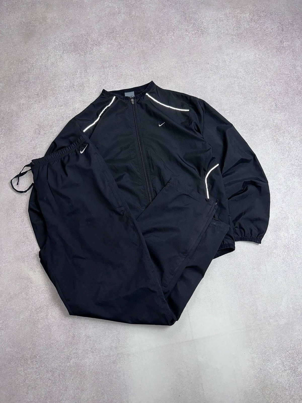 Nike × Skepta Vintage Nike TN Skepta Style Black Nylon Tracksuit Y2K Rare Size US S / EU 44-46 / 1 - 2 Thumbnail