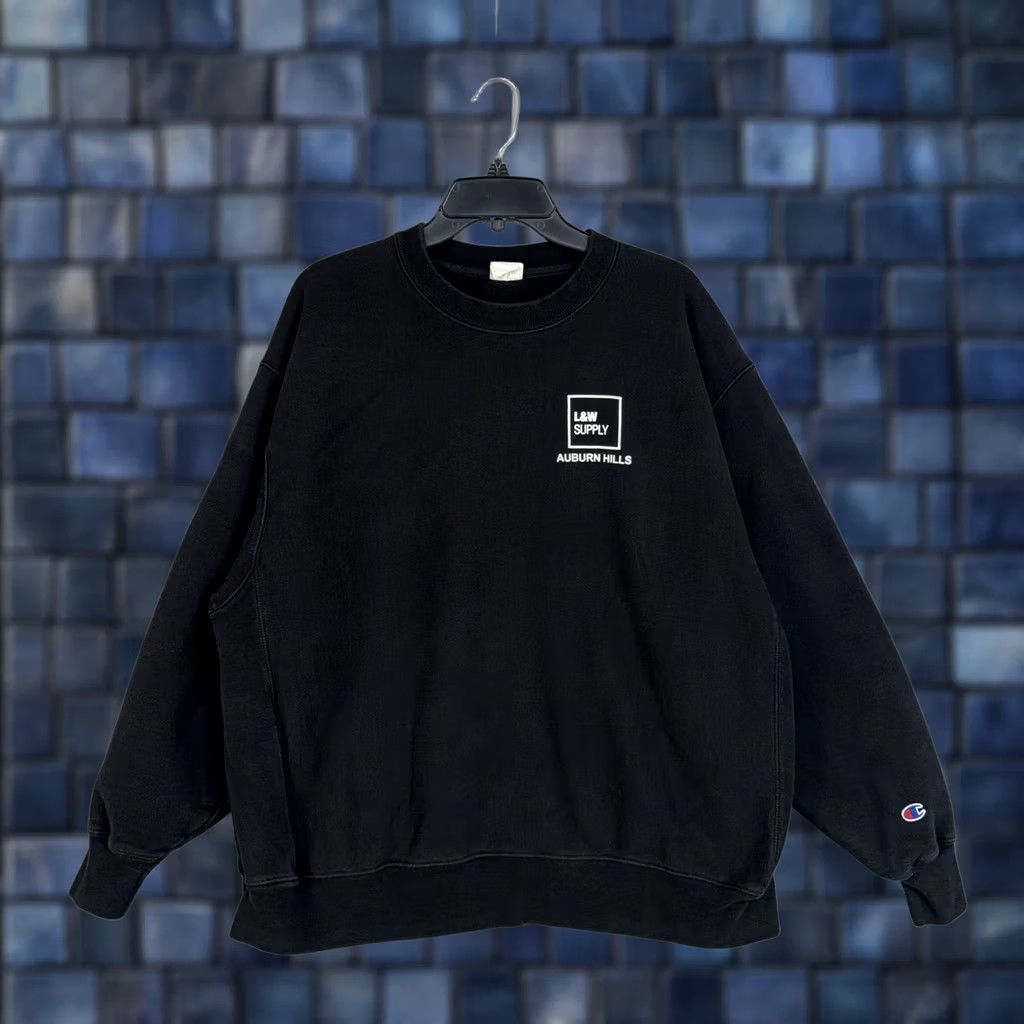 Champion Champion Reverse Weave Sweatshirt Mens 2XL Black L&W Supply Auburn Hills Fleece Size US XXL / EU 58 / 5 - 1 Thumbnail