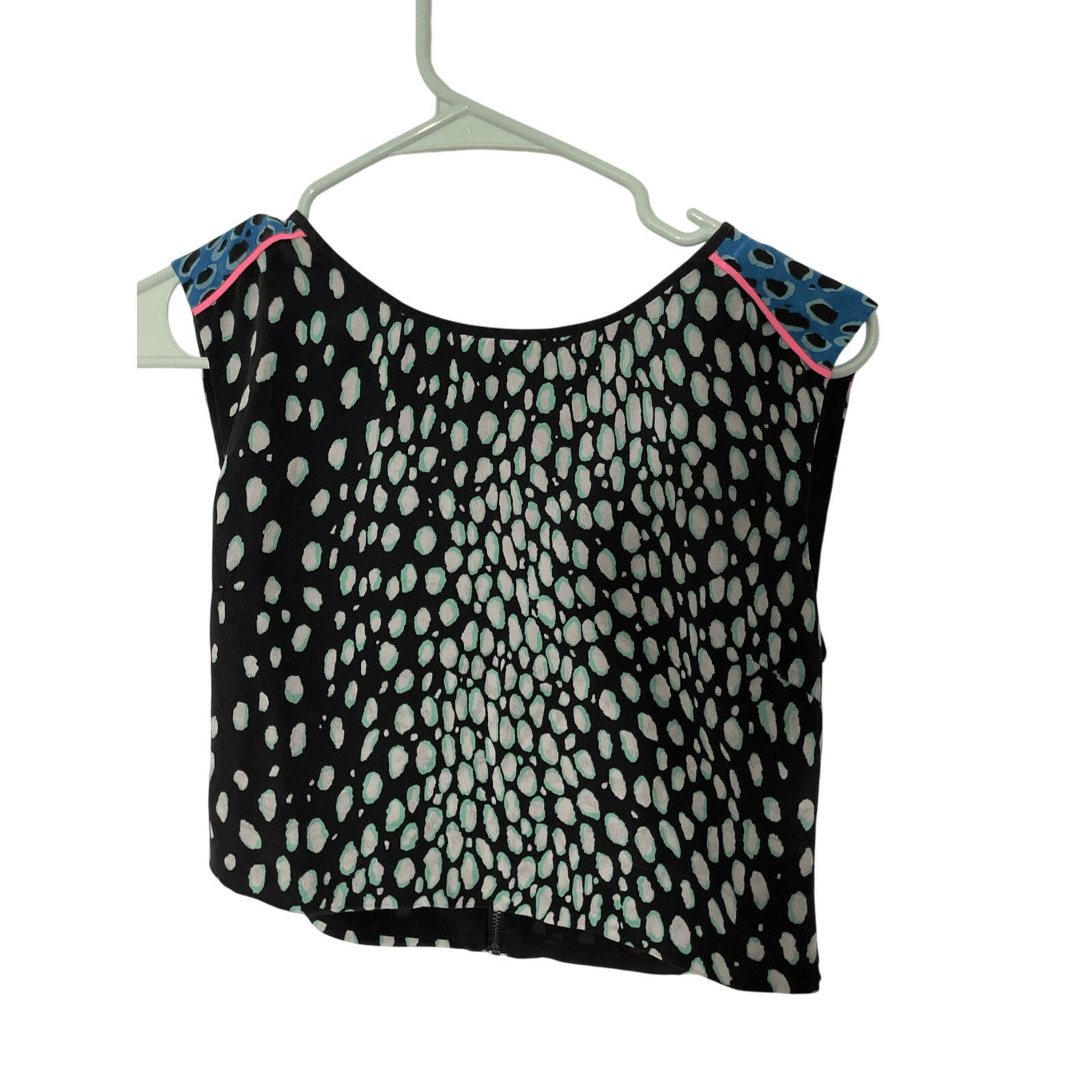 Elizabeth and James Elizabeth & James XXS Silk Retro Cropped Dalmation Blouse Size XXS / US 00 / IT 34 - 1 Thumbnail