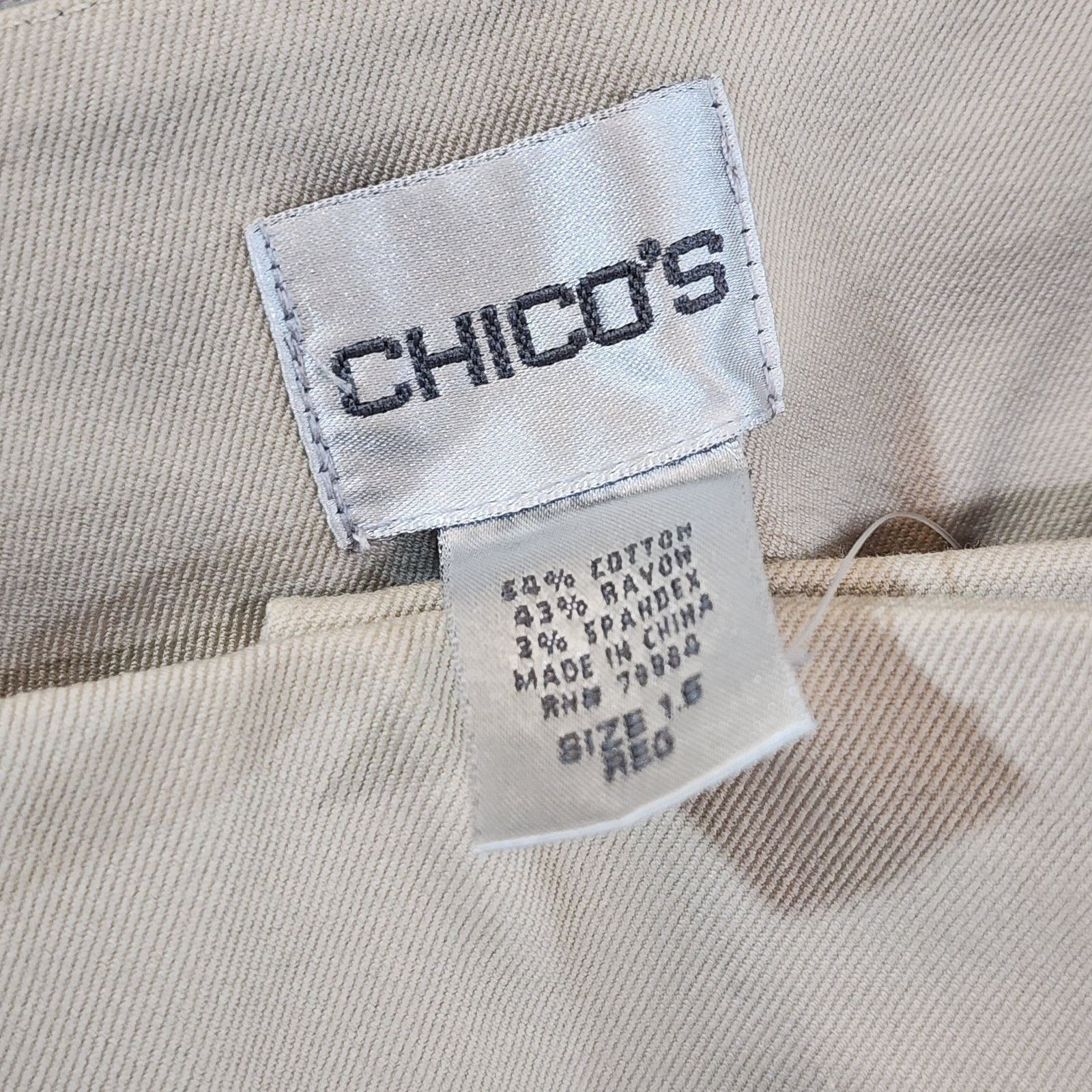 Chicos Chico's Original Straight Leg Trousers Women Size 10 Tan New Size 32" / US 10 / IT 46 - 9 Thumbnail