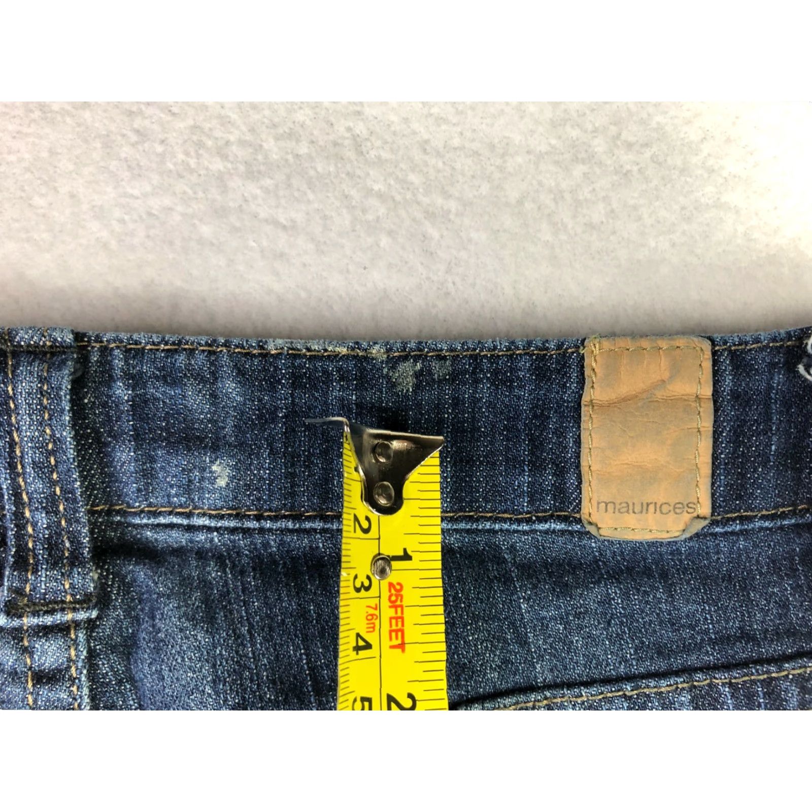 Vintage Maurices Taylor Boot Jeans Womens 5/6 Long 29x29 Blue Denim Bootcut Regular Rise Mid 8.5-10.5 Zip Cotton Denim Classic Vintage No Distressed Size 27" / US 4 / IT 40 - 6 Thumbnail