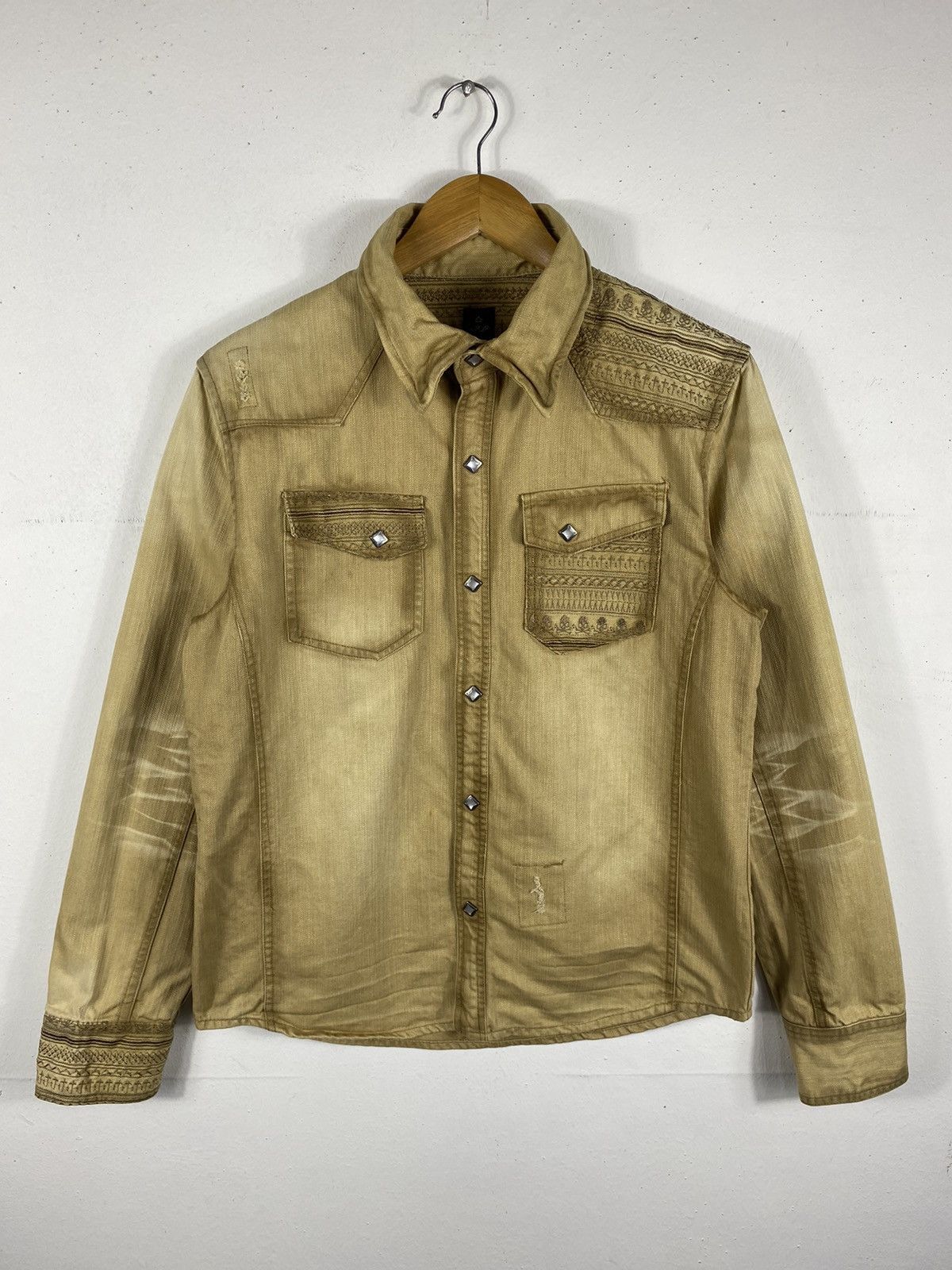 semanticdesign Semantic Design Button Denim Jacket Western Style Size L / US 10 / IT 46 - 1 Thumbnail