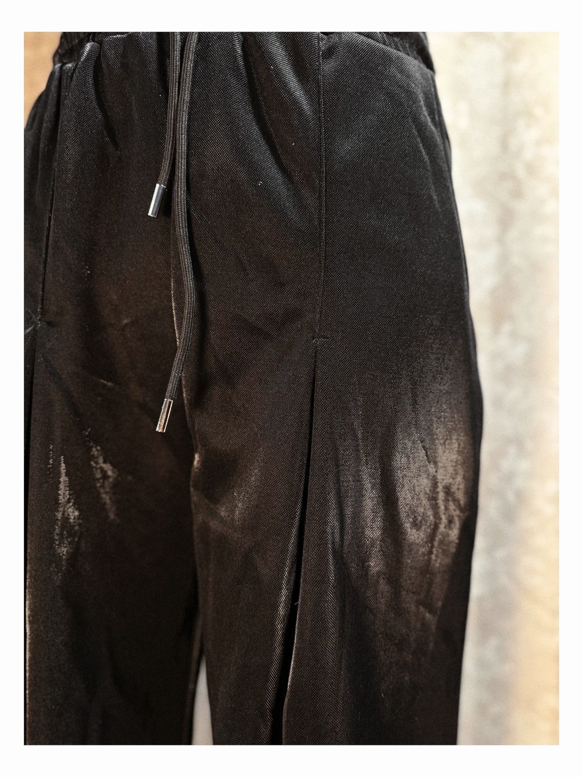 Other Avant-Garde Black Satin Cropped Pants – Unisex Style Size US 29 - 2 Thumbnail