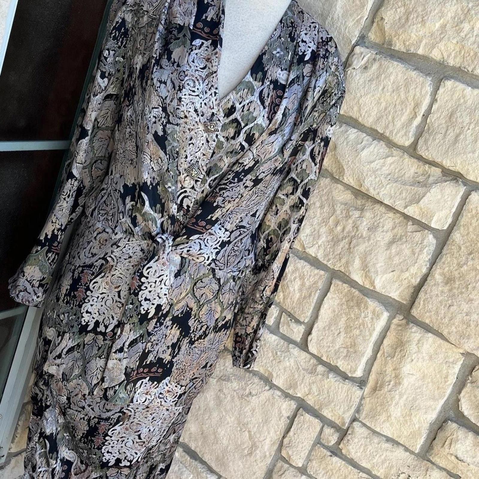 Other Vintage 80s-90s 2 Piece Floral Jacket Top & Skirt- Sz Large Size L / US 10 / IT 46 - 1 Thumbnail