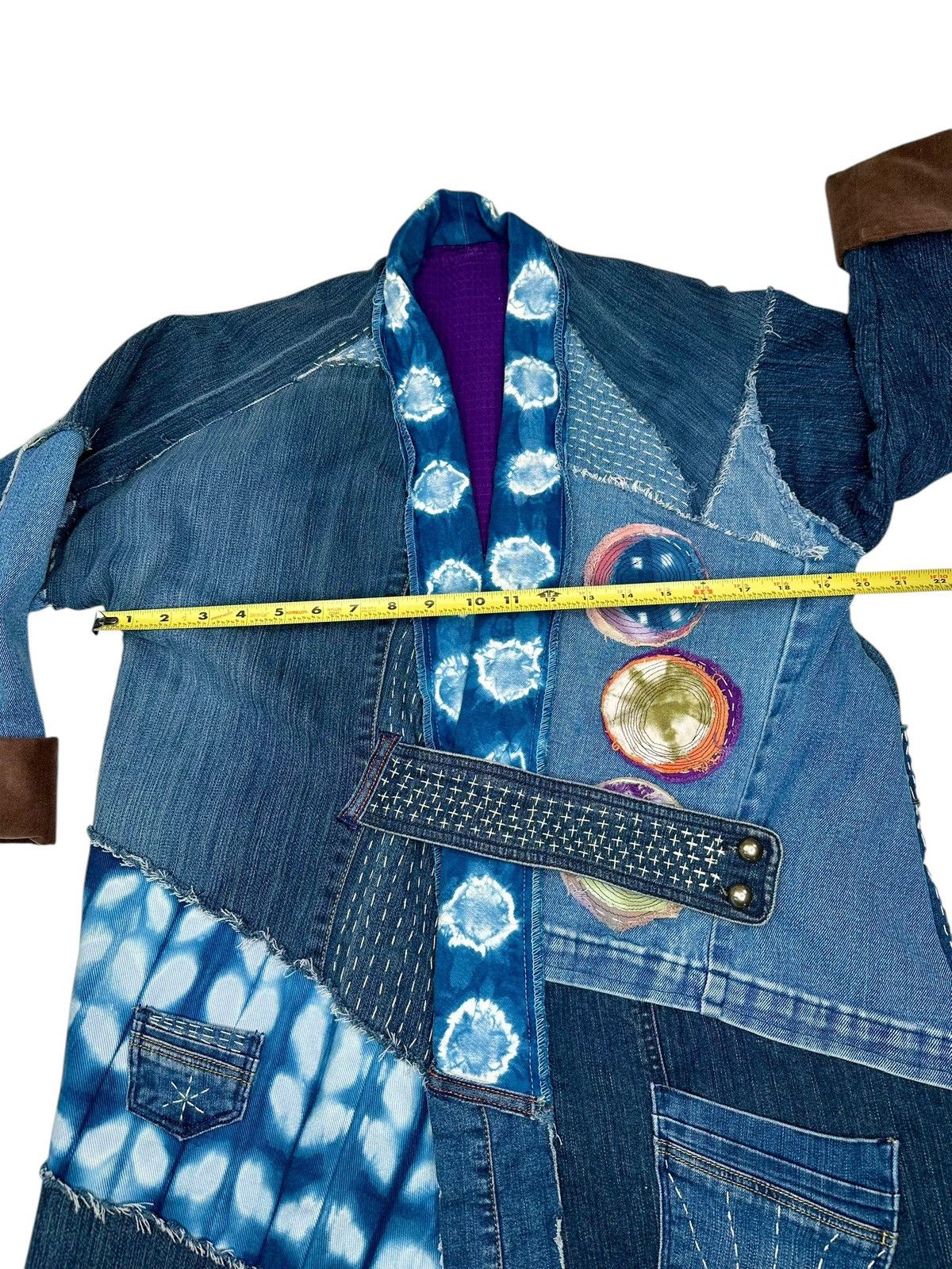 Handmade Handmade Unique Patchwork Denim Kimono Jacket Women’s Medium Size M / US 6-8 / IT 42-44 - 13 Thumbnail