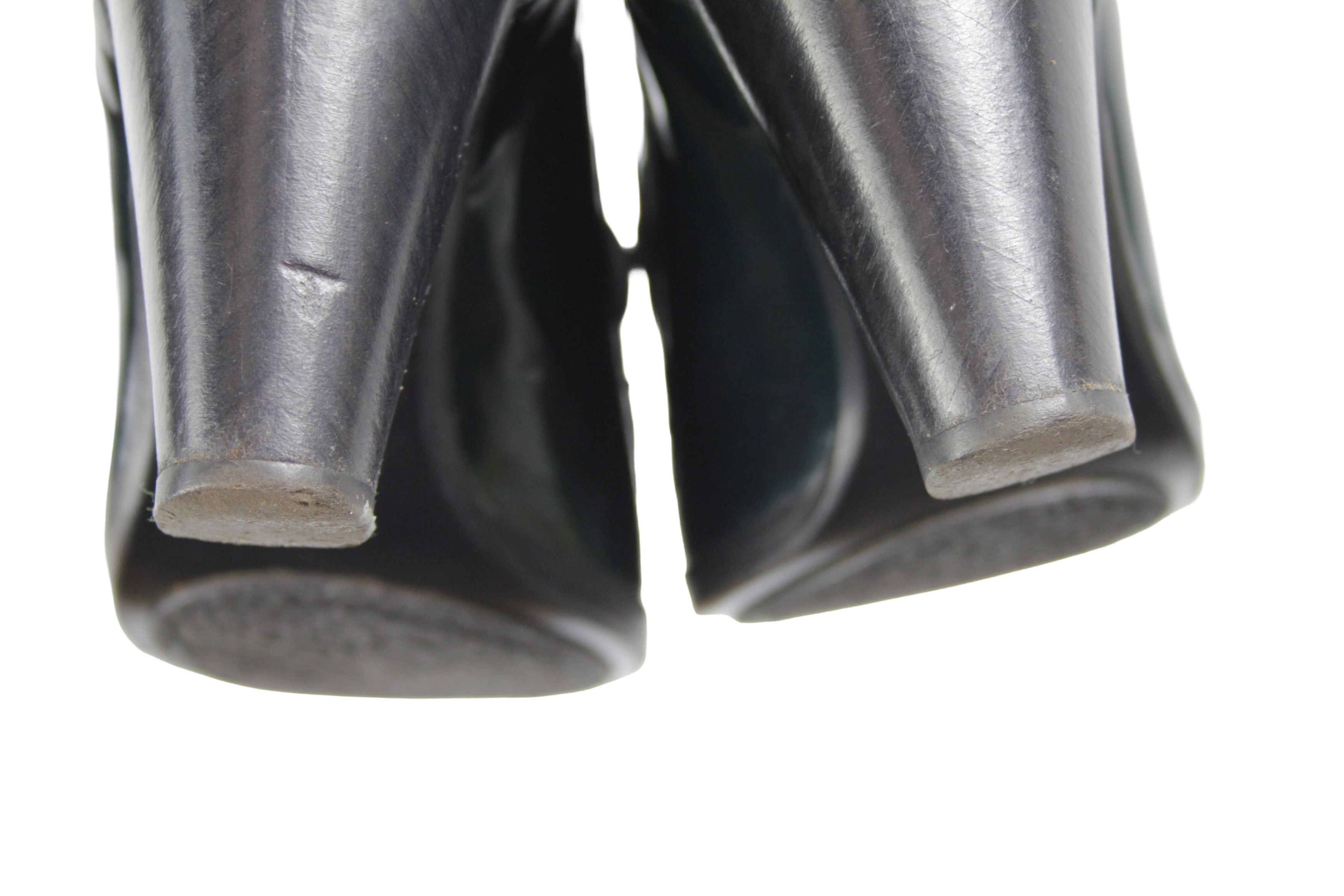 Jil Sander Patent Leather Y2K Heeled Loafers Size US 8 / IT 38 - 10 Thumbnail