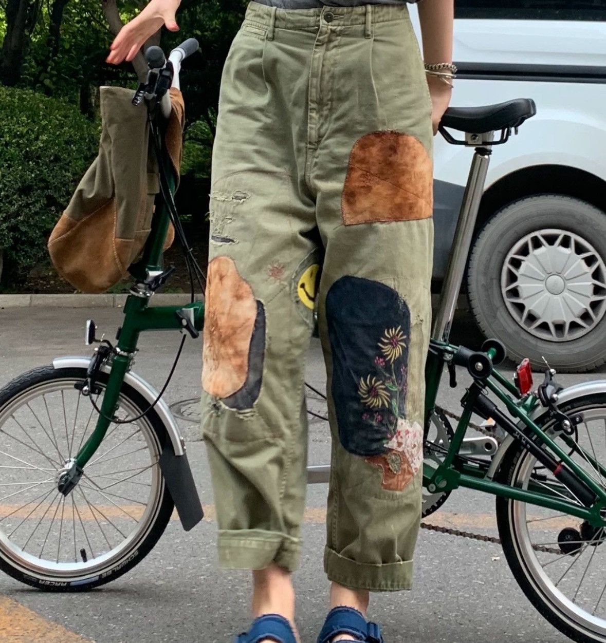 Kapital Kapital Patch Embroidered Smiling Face Splicing Pants Size US 28 / EU 44 - 8 Thumbnail