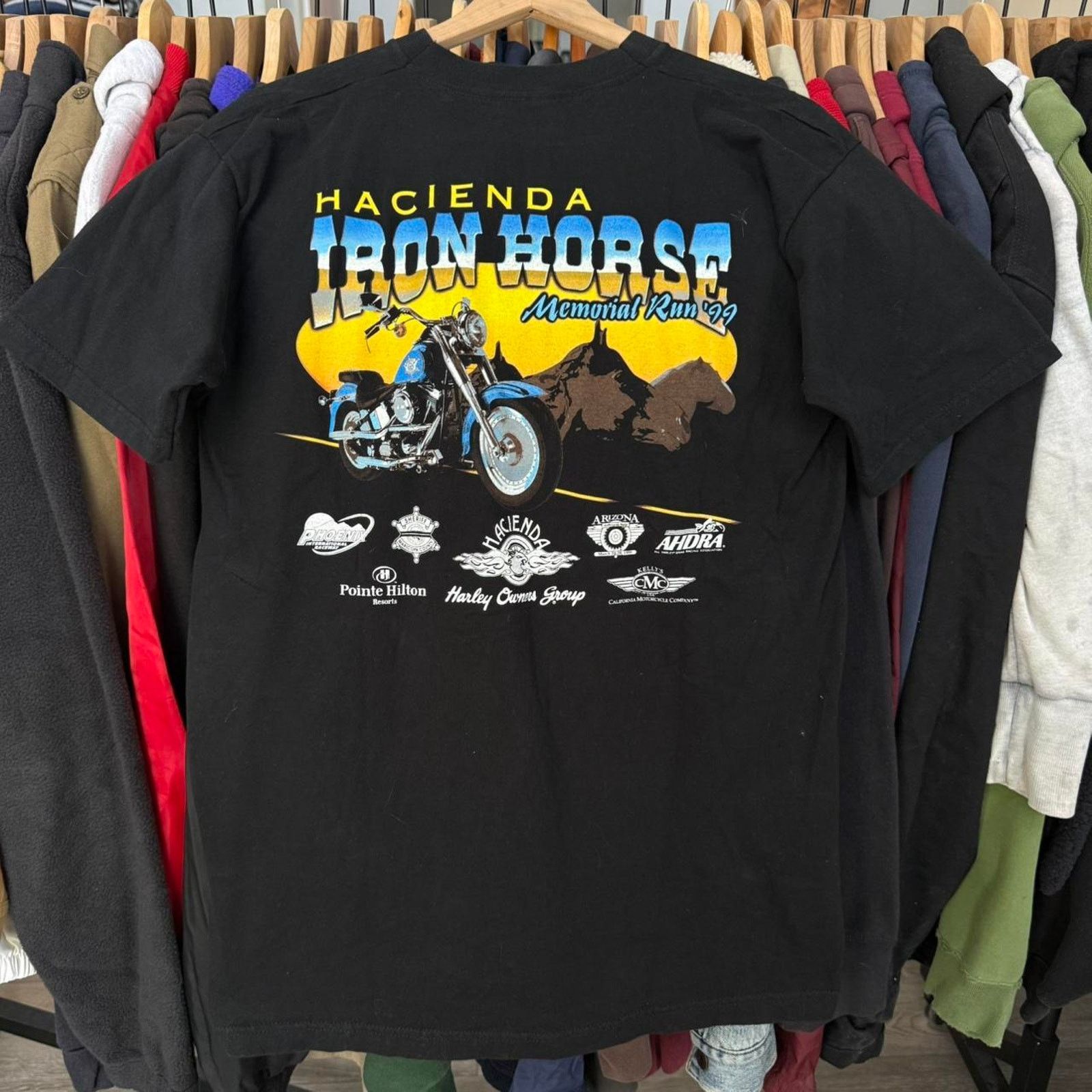 Other Vintage 1999 Hacienda Iron Horse Biker T-Shirt Size US L / EU 52-54 / 3 - 1 Thumbnail