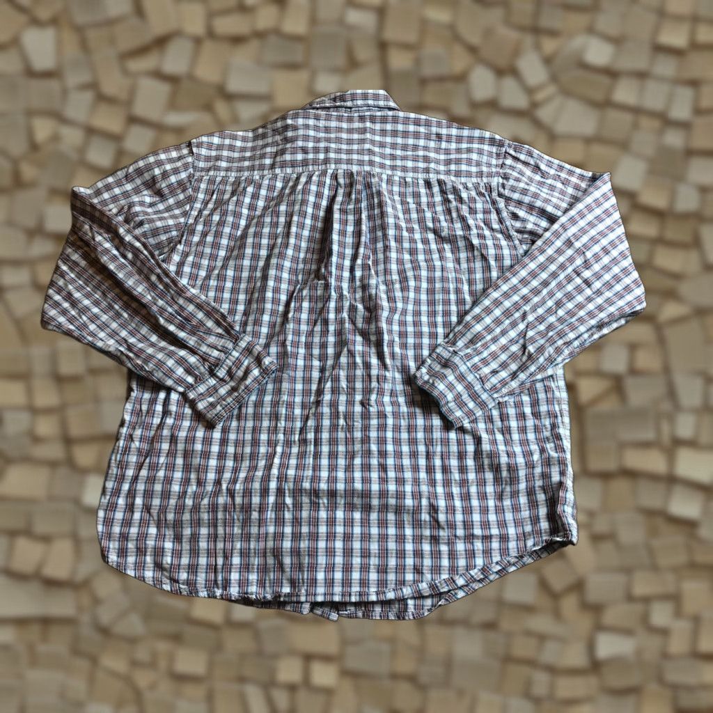 Vintage Urban Pipeline Shirt Mens Large White Blue Red Plaid Button Up Size US L / EU 52-54 / 3 - 1 Thumbnail