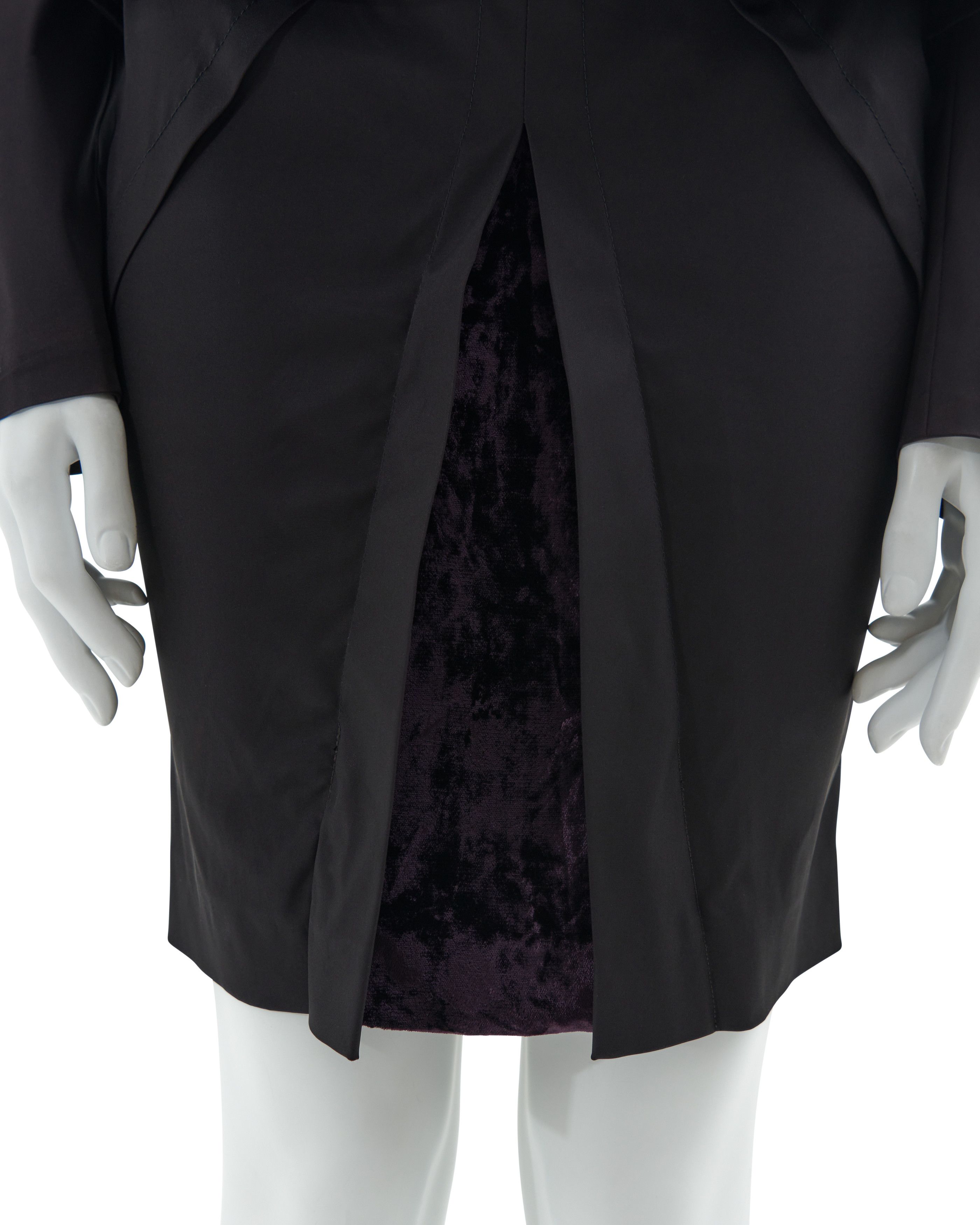Gucci by Tom Ford F/W 2004 aubergine silk taffeta three pieces set Size S / US 4 / IT 40 - 16 Thumbnail