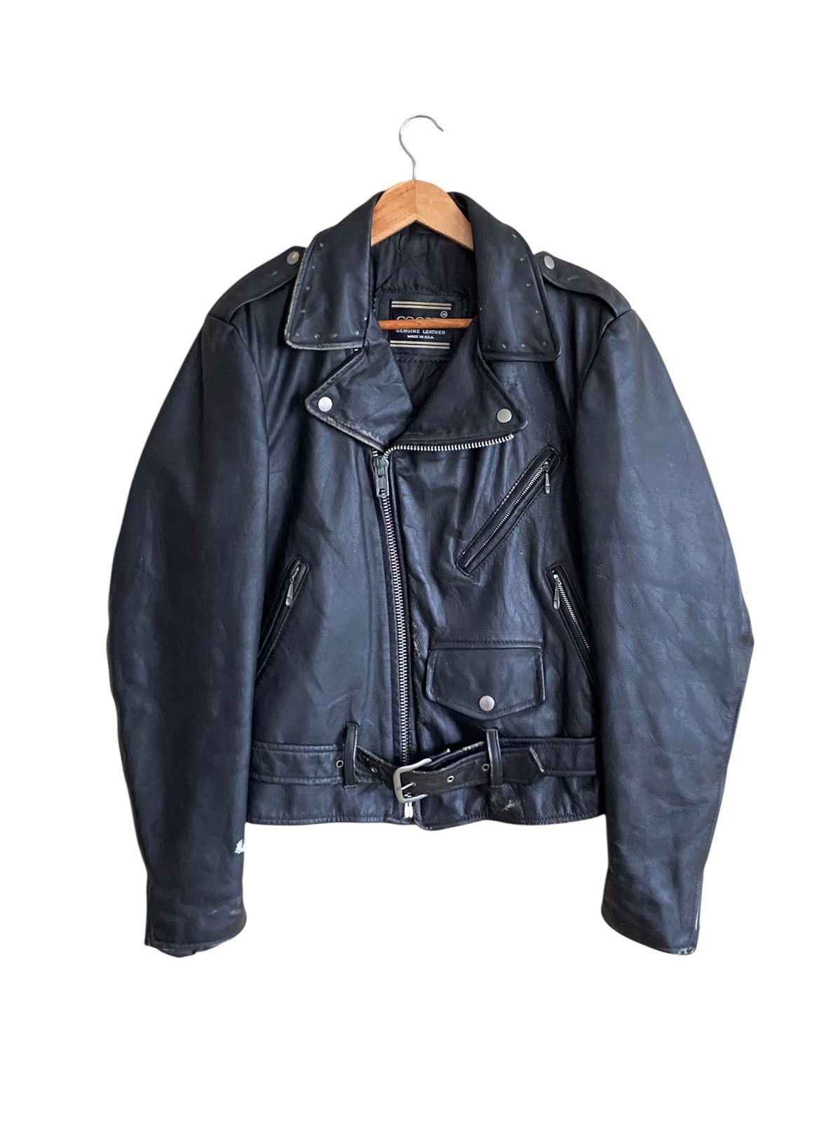 Cooper Vintage Brand Cooper Double Collar Leather Jacket 1970s Size US M / EU 48-50 / 2 - 1 Thumbnail