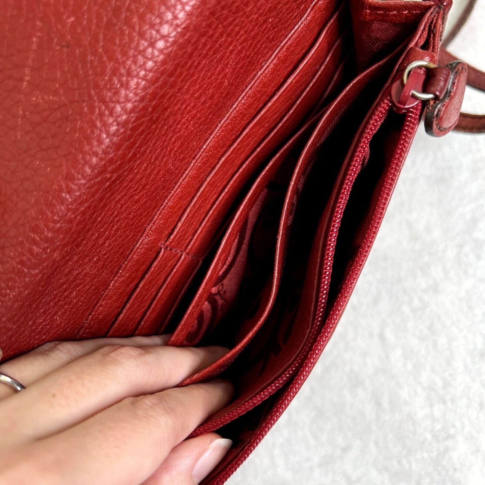 Brighton Brighton Red Patterned Crossbody Purse Size ONE SIZE - 5 Thumbnail