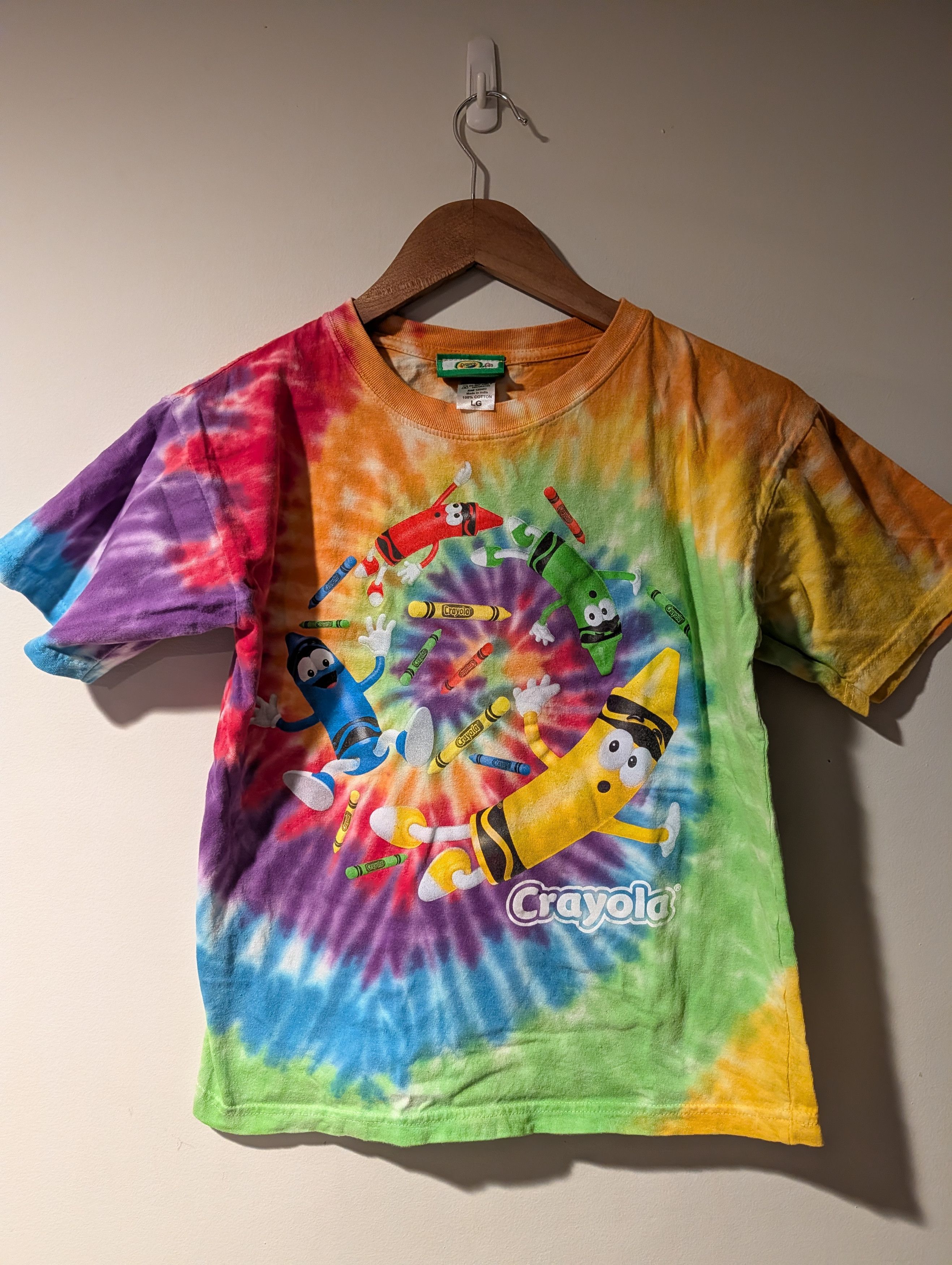 Arts & Science Vintage Y2K Crayola Experience Tie Dye Kids Large T-Shirt Size US L / EU 52-54 / 3 - 1 Thumbnail