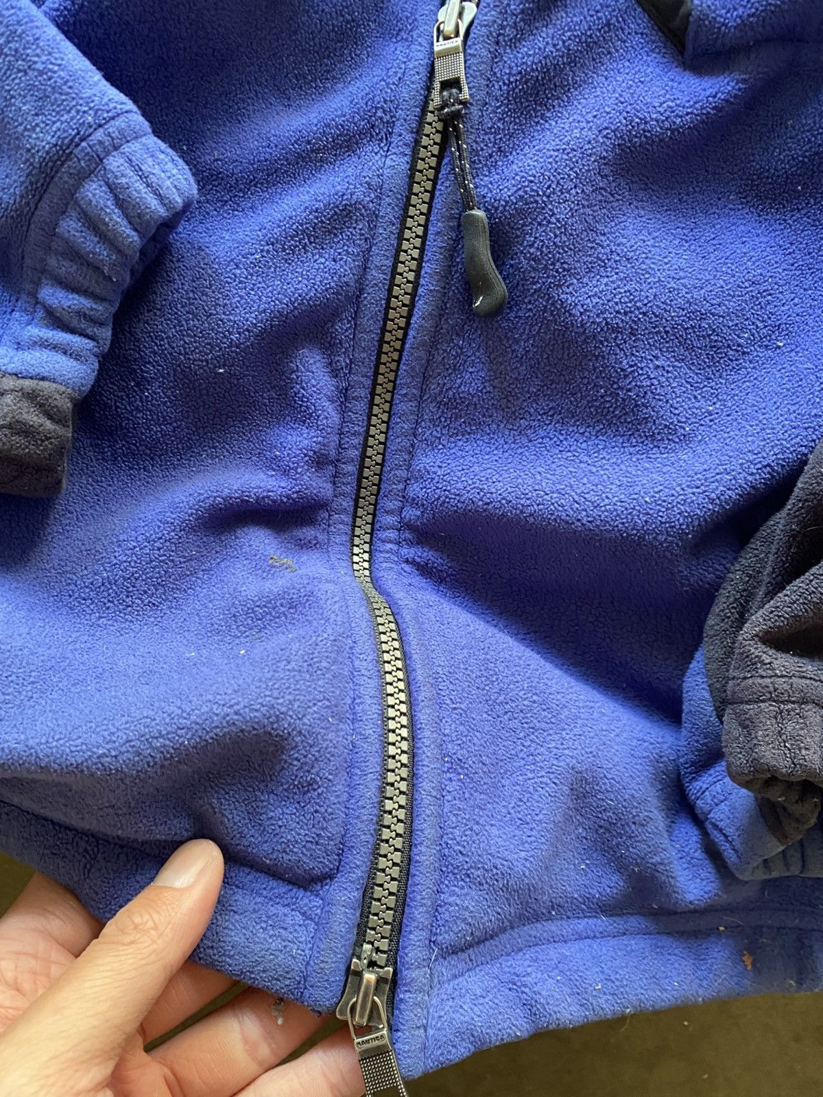 Nautica Vintage Blue Nautica Double Zipper Jacket Fleece Size US L / EU 52-54 / 3 - 5 Thumbnail