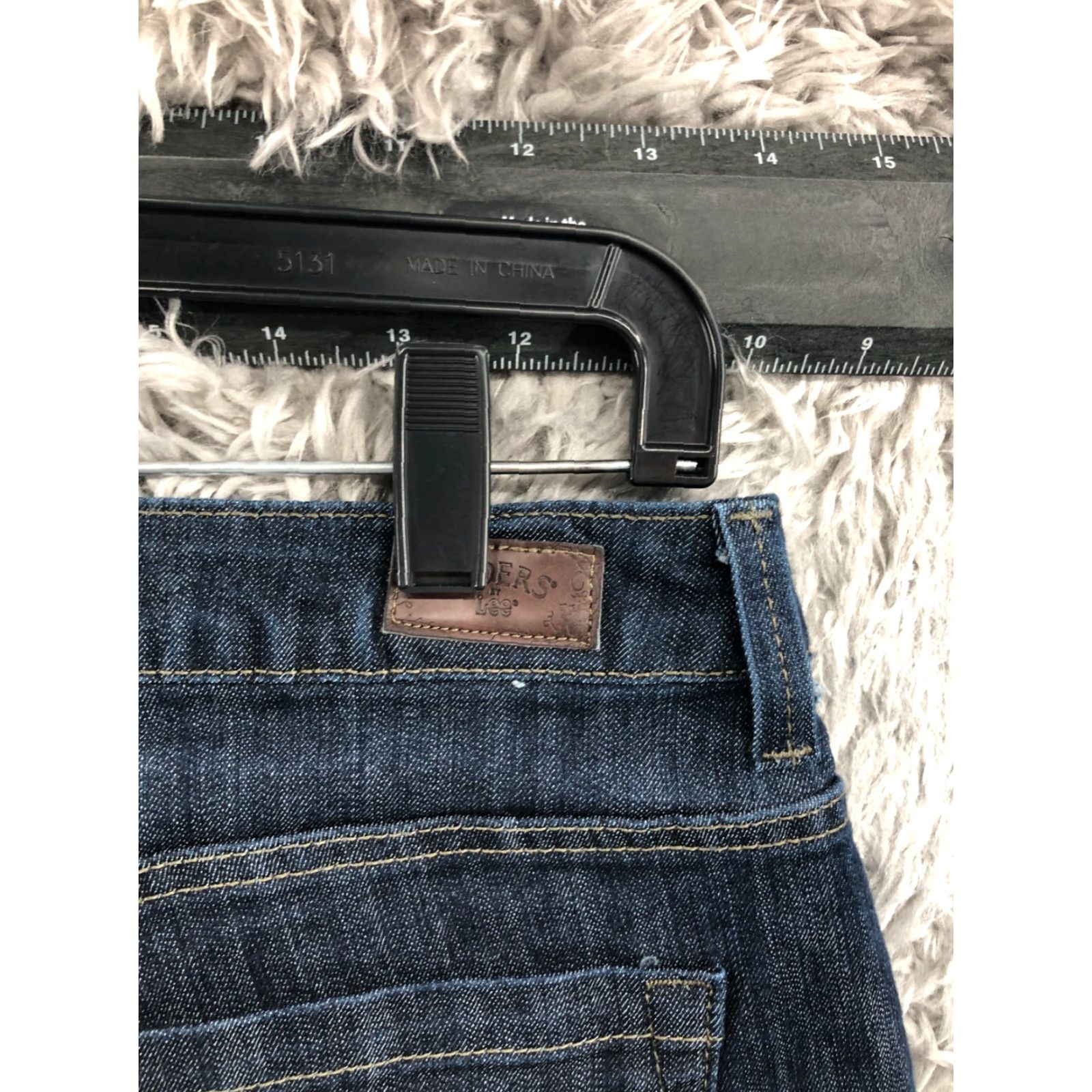 Lee Lee Riders by Lee Bootcut Jeans Size 12 Womens Dark Wash Blue Bootcut Jeans Regular Fit 31in Inseam Size 34" / US 12 / IT 48 - 6 Thumbnail