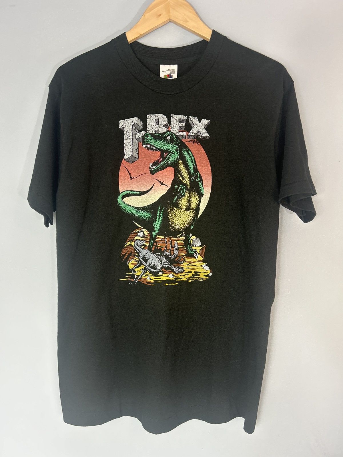Vintage Vintage 1993 T-Rex Dinosaur Fruit of the Loom Tee Size US M / EU 48-50 / 2 - 1 Thumbnail