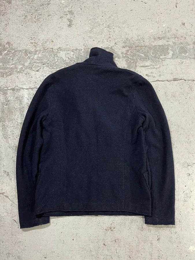 Giorgio Armani AW2011 Giorgio Armani Navy Wool Asymmetrical Wrap Jacket Size 44R - 6 Thumbnail