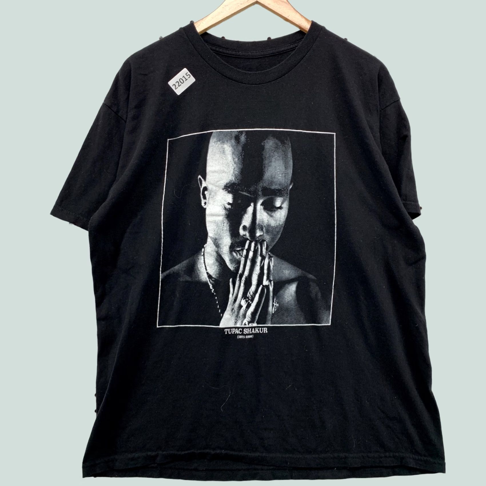 Vintage 2PAC Tupac Shakur Shirt Black Adult Large Hip Hop Tee 23x29 Praying Hands Size US L / EU 52-54 / 3 - 1 Thumbnail