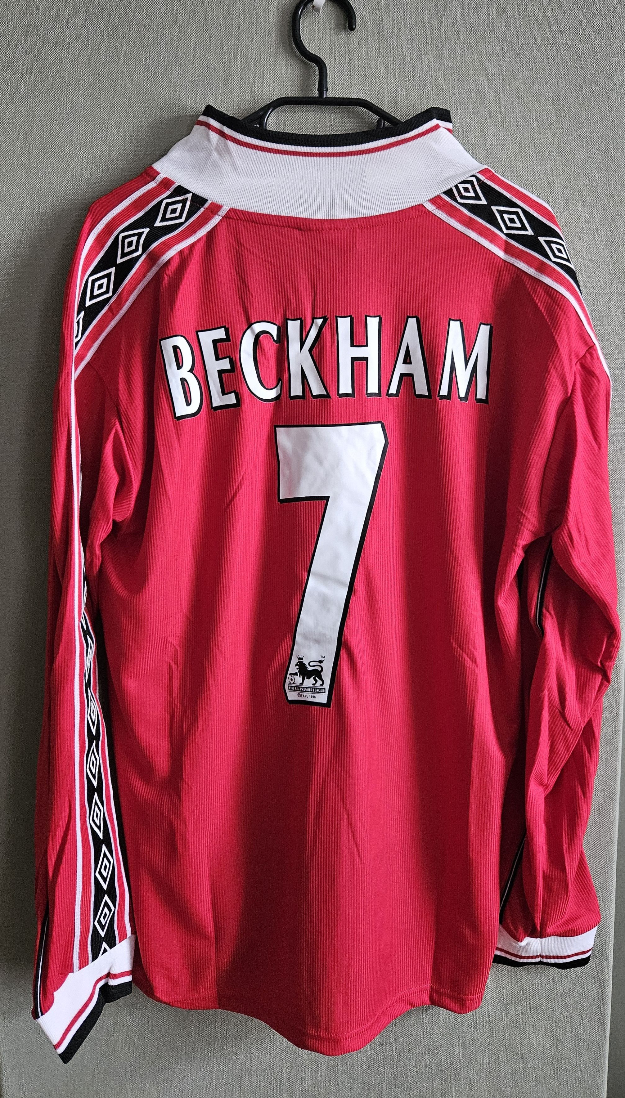 Other Beckham 7 Manchester 1998/1999 Vintage Soccer Jersey trikot Size US L / EU 52-54 / 3 - 1 Thumbnail