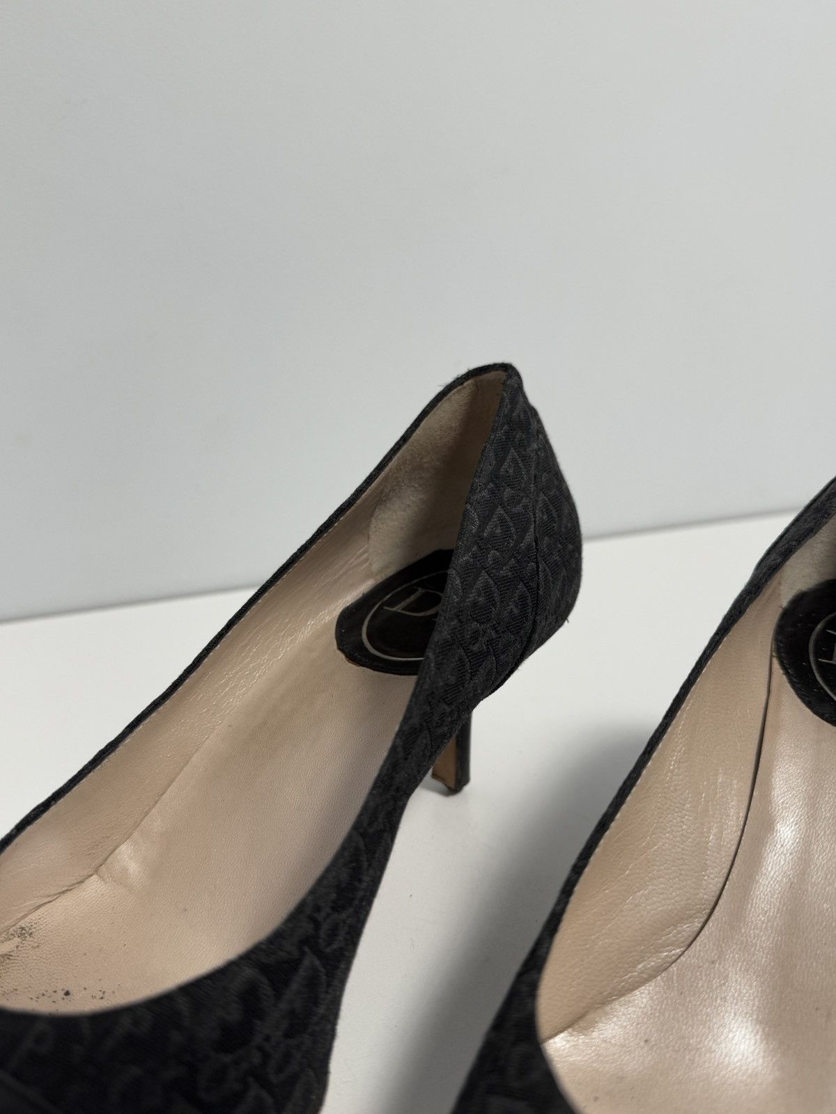 Dior Vintage Authentic Dior Diorissimo Black Jaquard Monogram Size US 7 / IT 37 - 5 Thumbnail