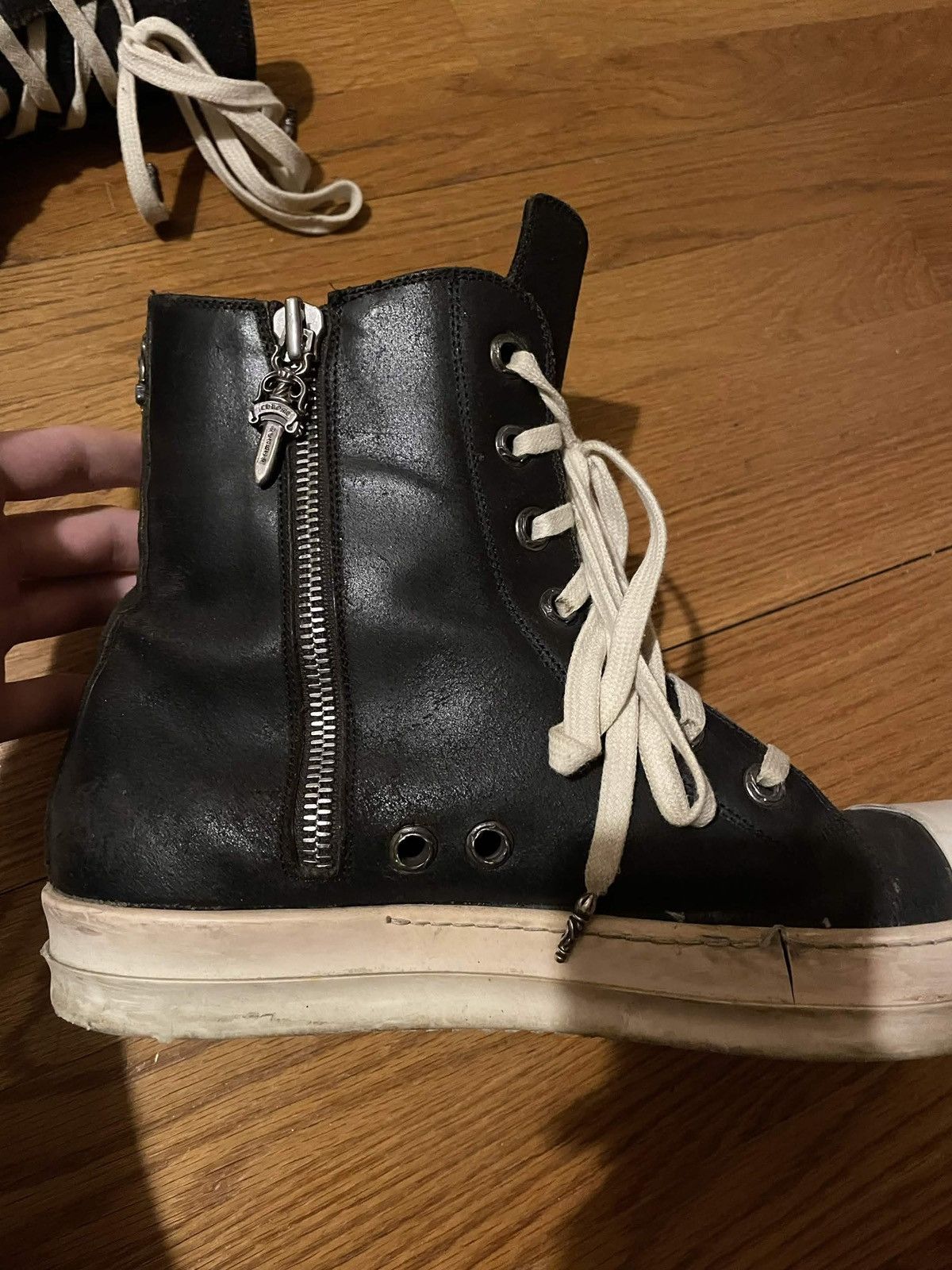 Chrome Hearts × Rick Owens Chrome Hearts Rick Owens Ramones 45 Size US 12 / EU 45 - 5 Thumbnail