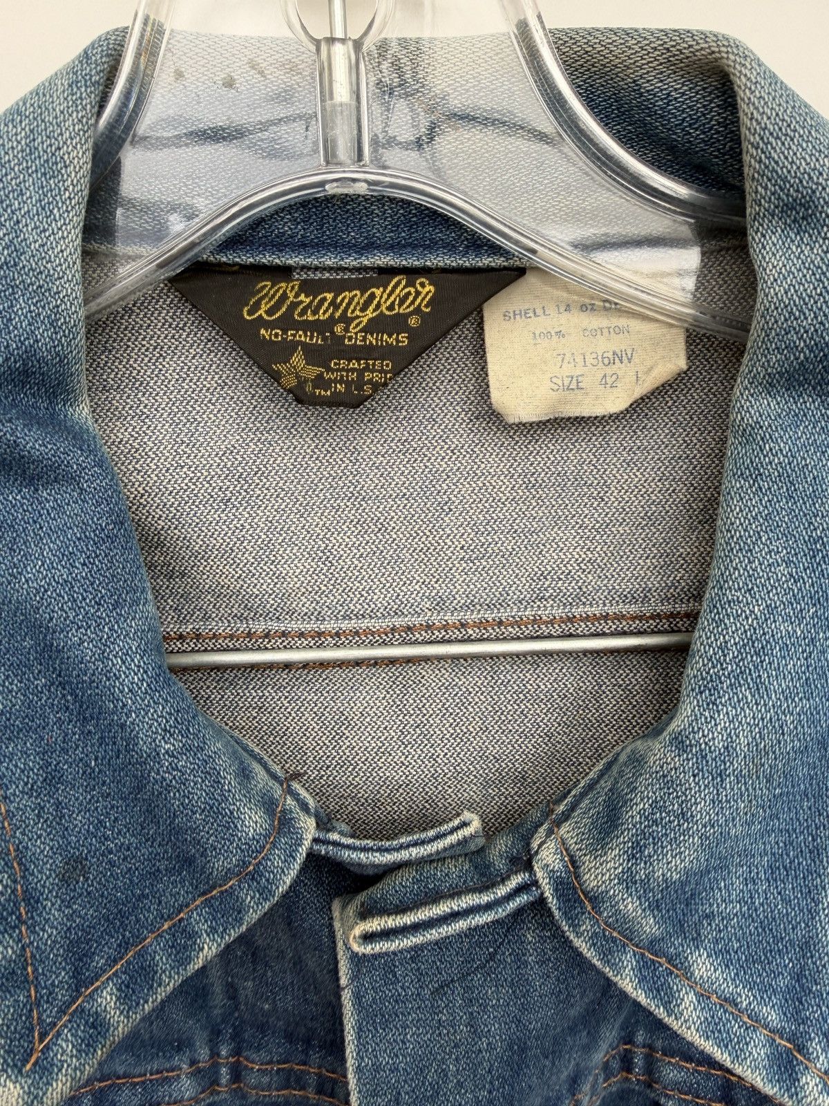 Wrangler Vintage 70s Wrangler trucker cowboy denim jacket Size US L / EU 52-54 / 3 - 3 Thumbnail