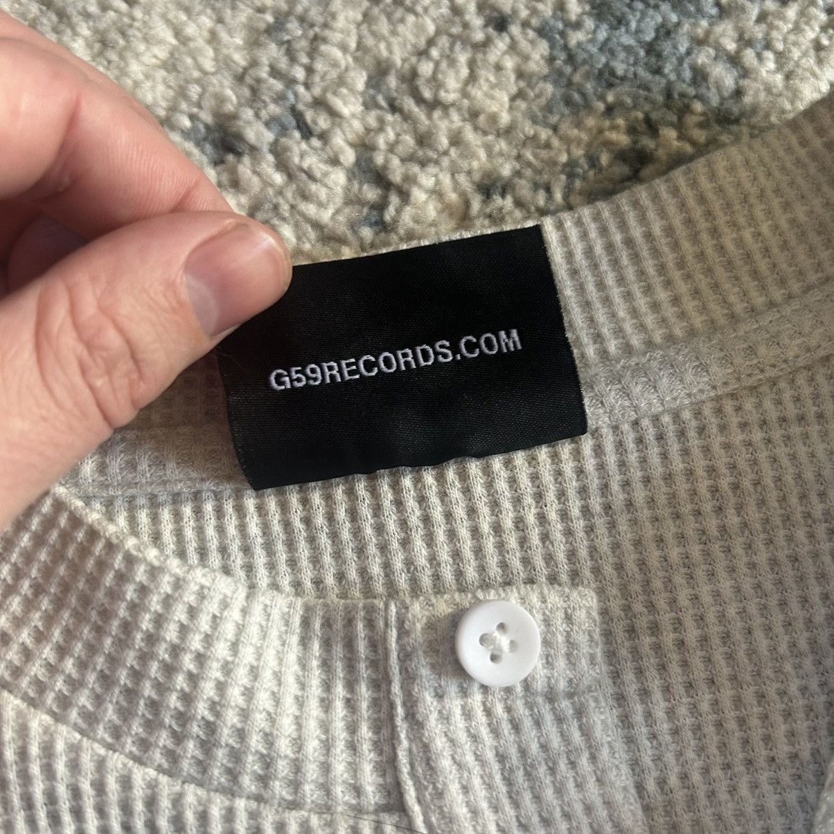 G59 Records 2023 $uicideboy$ OCCULT ESOTERiC OATMEAL MÉLANGE HENLEY Size US XL / EU 56 / 4 - 16 Thumbnail