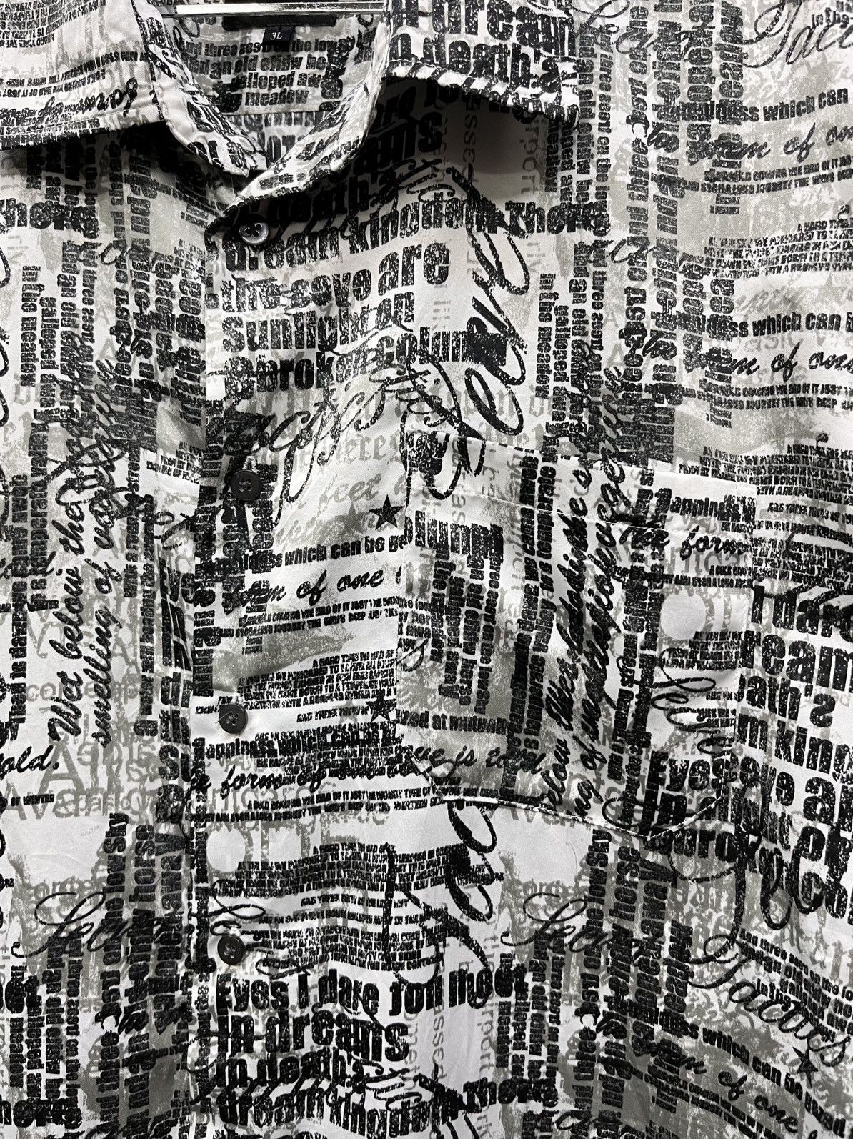 Splendid 🔥Vintage Splandid Satisfaction Punk Poem Full Print Shirt Size US L / EU 52-54 / 3 - 4 Thumbnail