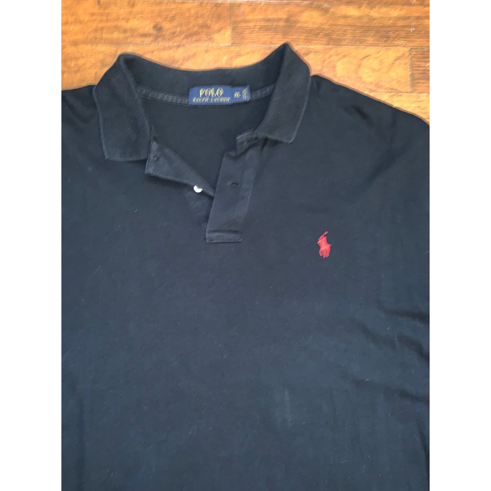 Polo Ralph Lauren Polo Ralph Lauren Polo Shirt Mens XL Black Red Horse Cotton Size US XL / EU 56 / 4 - 4 Thumbnail