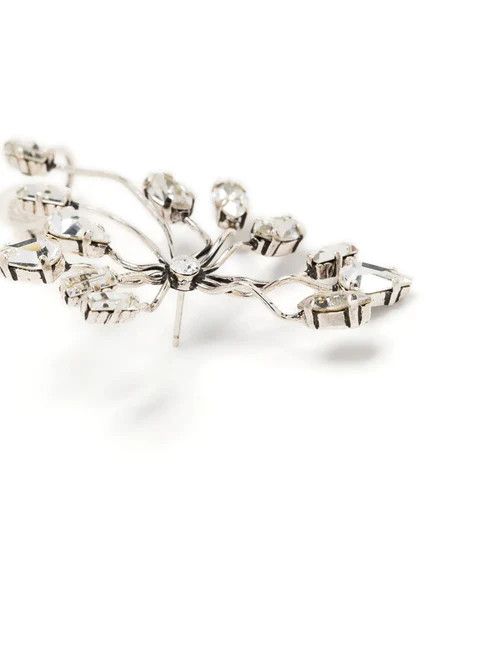 Saint Laurent Paris o1b1hav111124 Size: OS / Rhinestone Blossom Earring Silver Size ONE SIZE - 4 Thumbnail