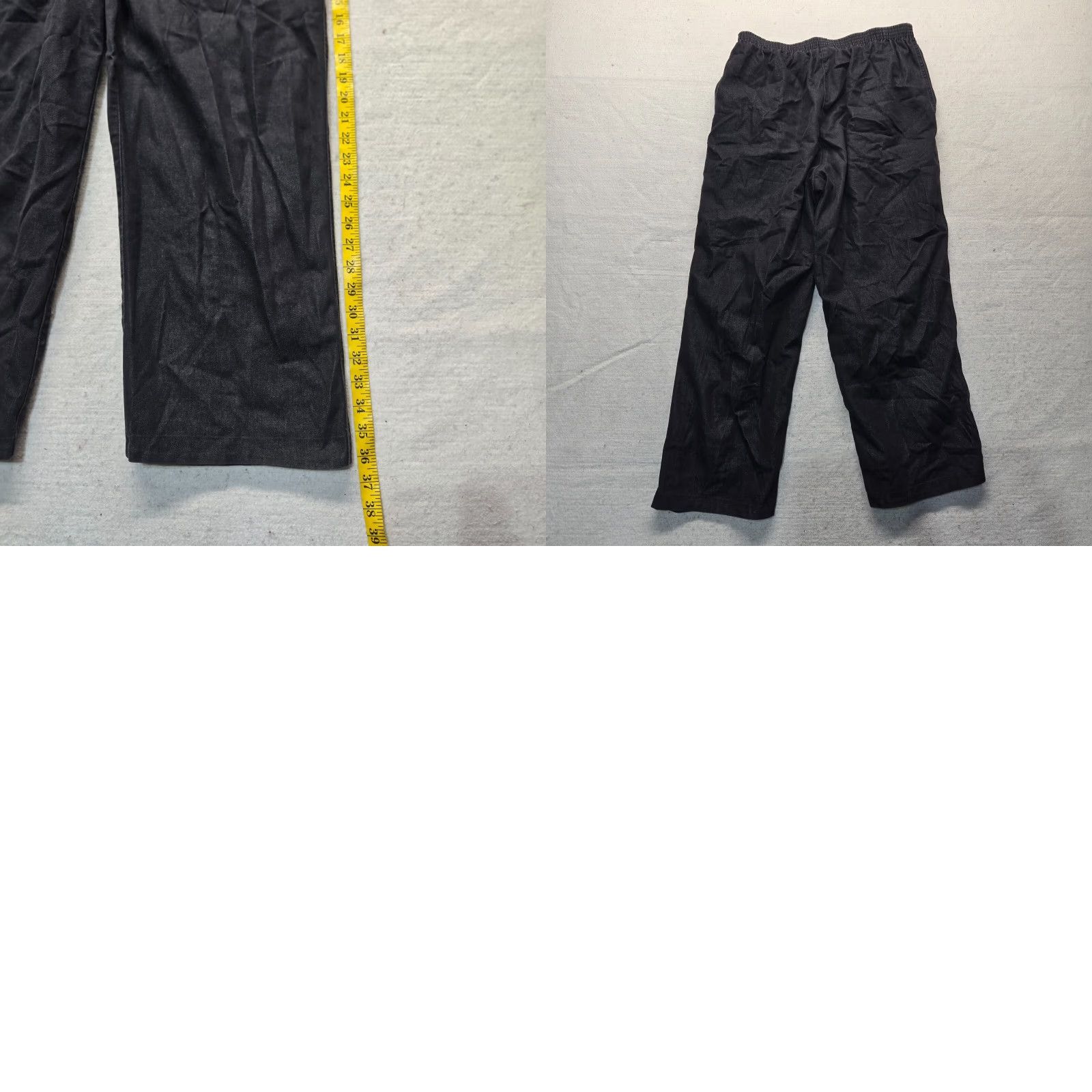 Vintage ALFRED DUNNER Women's Casual Stretch Pants Size 16 Black Solid Plush Size 38" / US 16 / IT 52 - 8 Thumbnail
