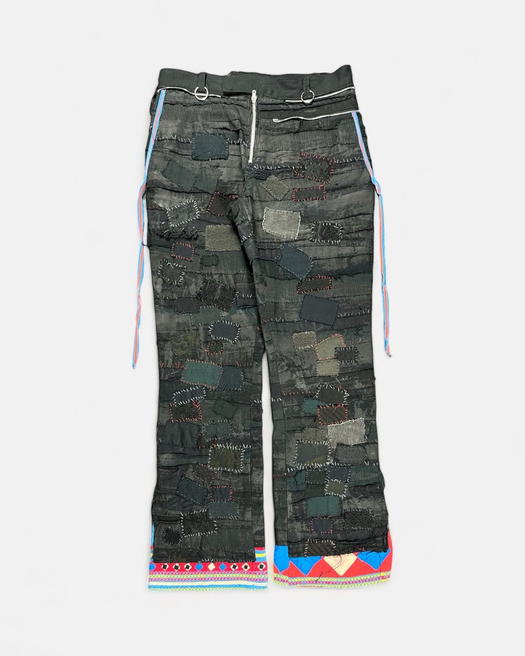 image of Undercover - Ss03 « Scab » Crust Patchwork Pants in Black, Men's (Size 30)