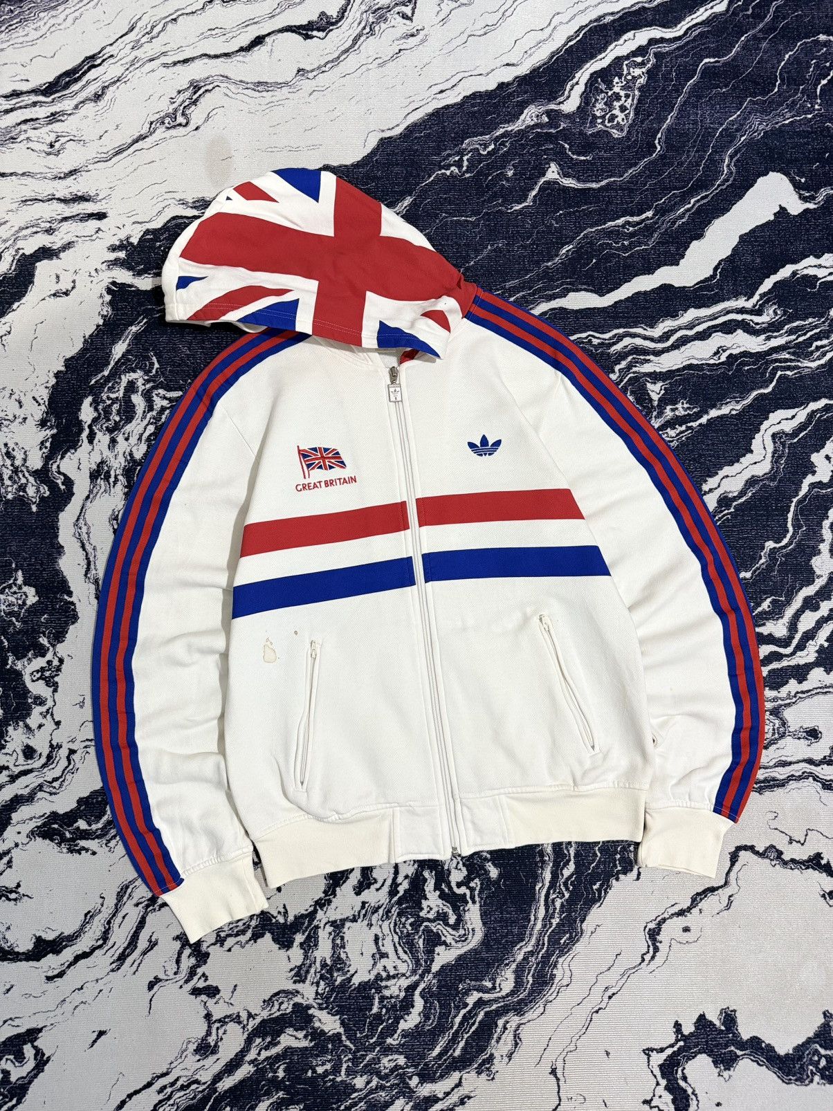 Vintage Vintage y2k adidas great britain ziphoodie Size US M / EU 48-50 / 2 - 7 Thumbnail