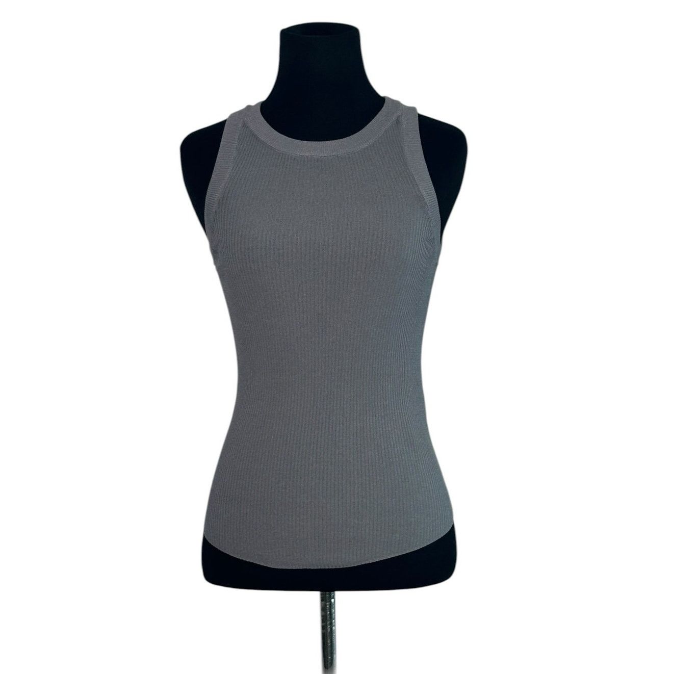 Zara Zara gray ribbed fitted knit tank top size Small Size S / US 4 / IT 40 - 1 Thumbnail