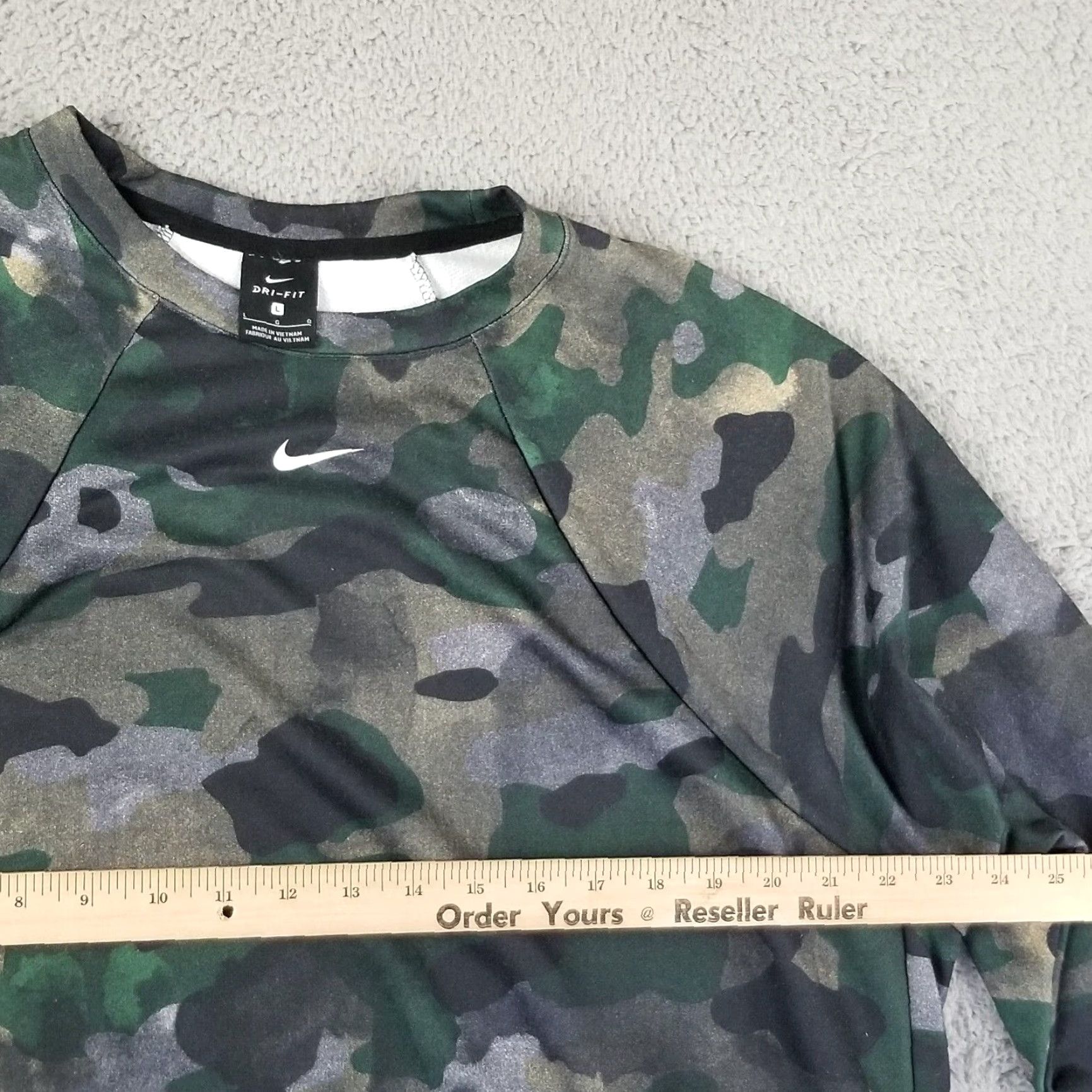 Nike Nike Sportswear Training Rebel Fleece Crop Camo Sweatshirt Womens L Green CV7250-723 Size L / US 10 / IT 46 - 5 Thumbnail
