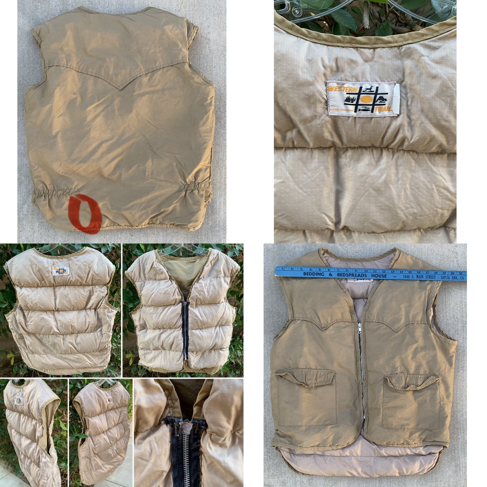 Rails VINTAGE Western Trails Bend Oregon Puffer Vest Cowboy Down Camping Maybe Size L Beige Nylon Rockabilly Casual Mens Size US L / EU 52-54 / 3 - 10 Thumbnail